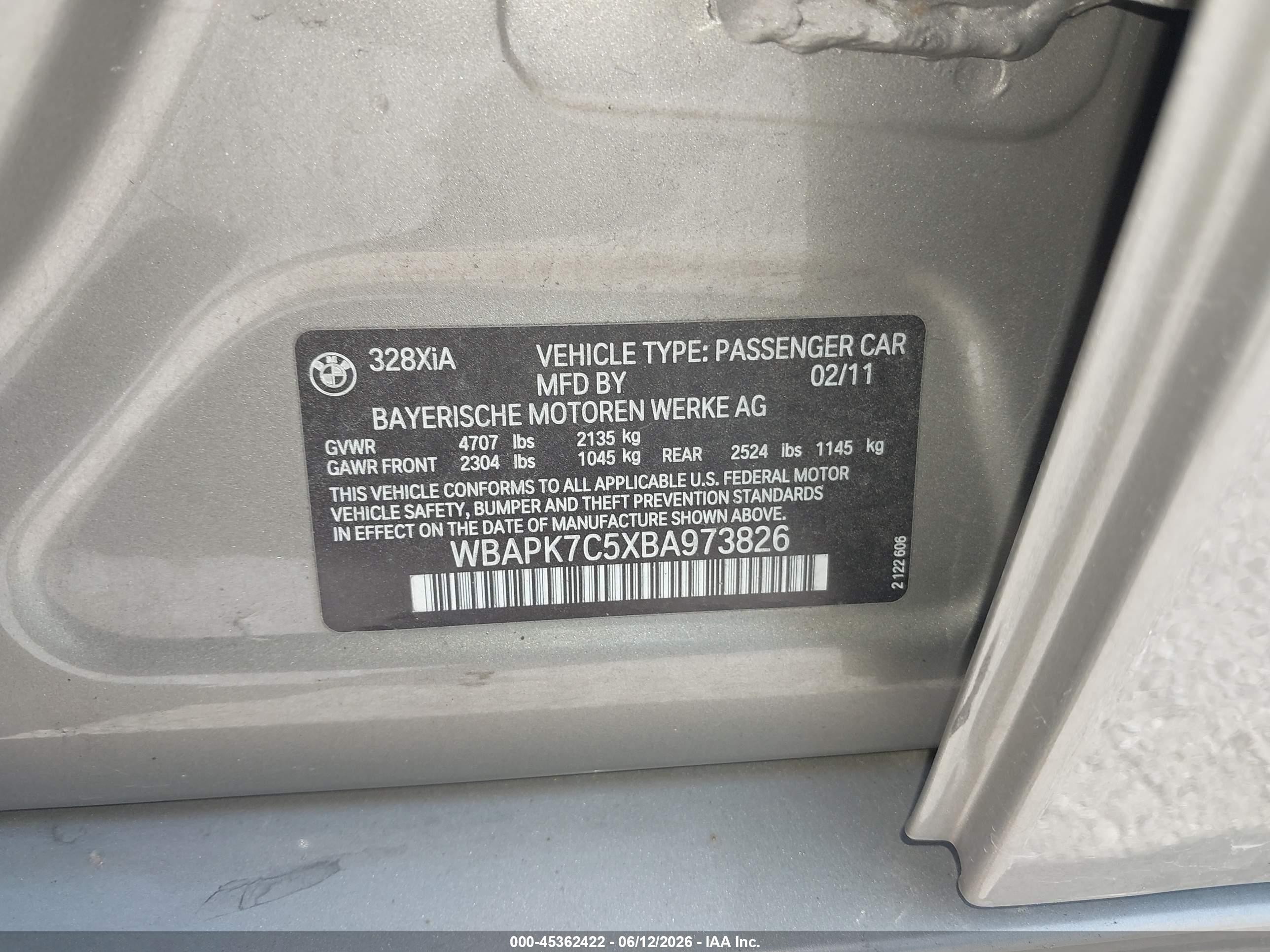2011 Bmw 328i Xdrive Золотой vin: WBAPK7C5XBA973826