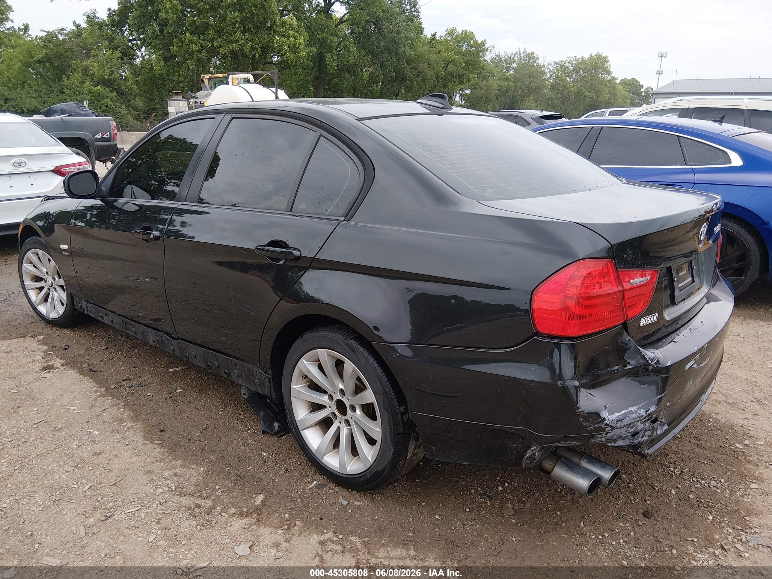 2011 Bmw 328i Xdrive Black vin: WBAPK7C5XBF083362