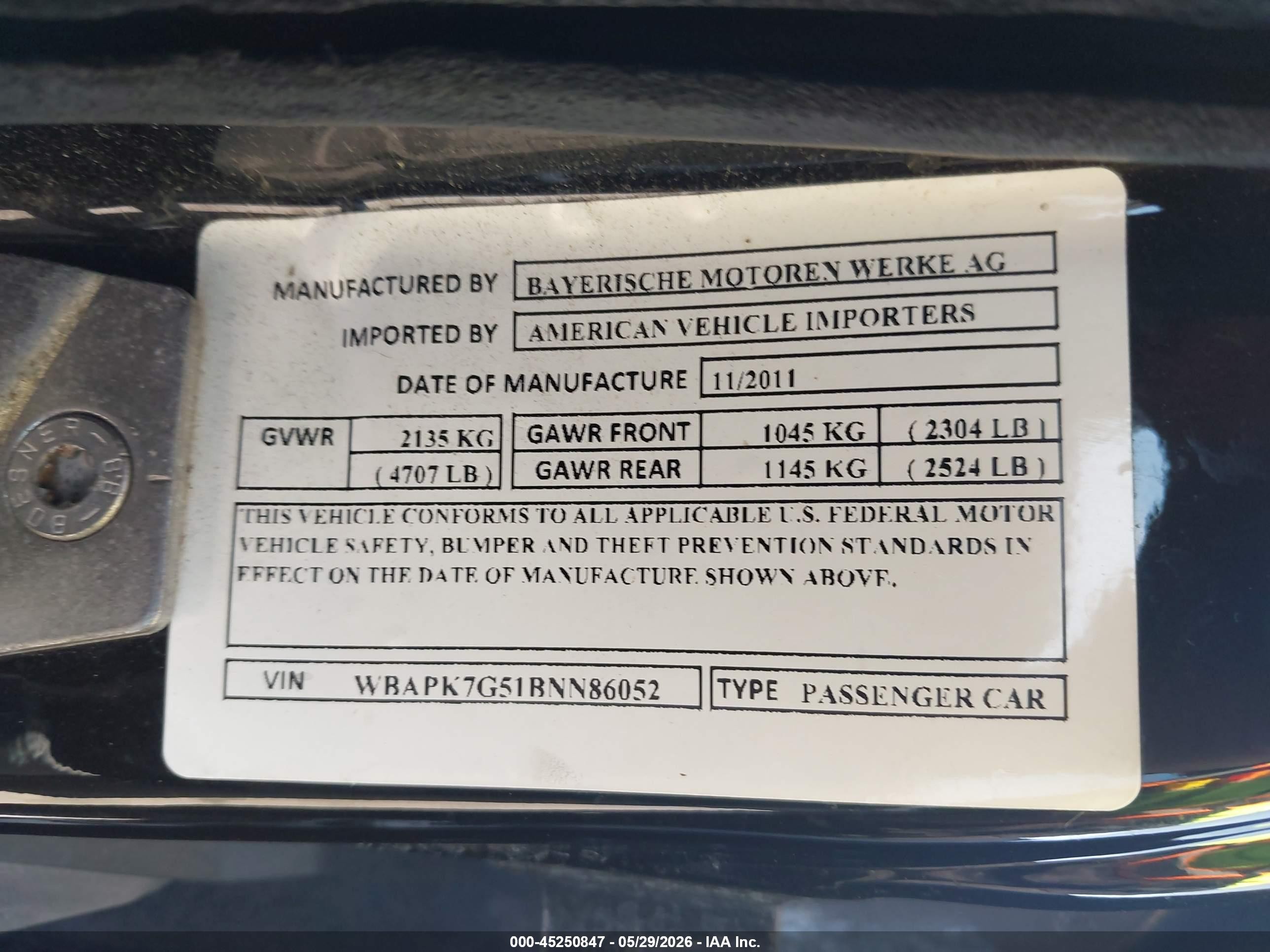 2011 Bmw 328i Xdrive Black vin: WBAPK7G51BNN86052