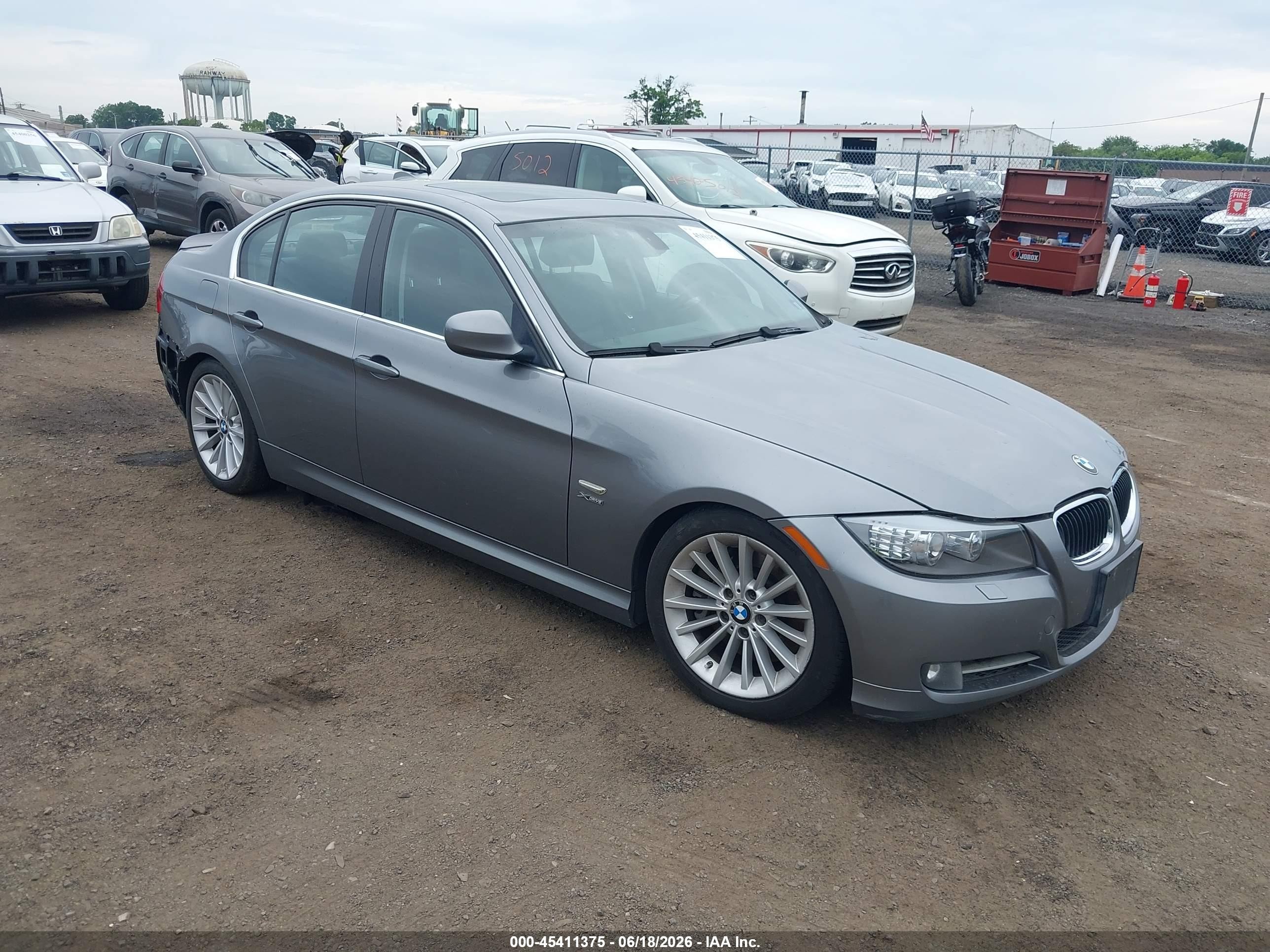 2009 Bmw 335i Xdrive Gray vin: WBAPL33509A515521