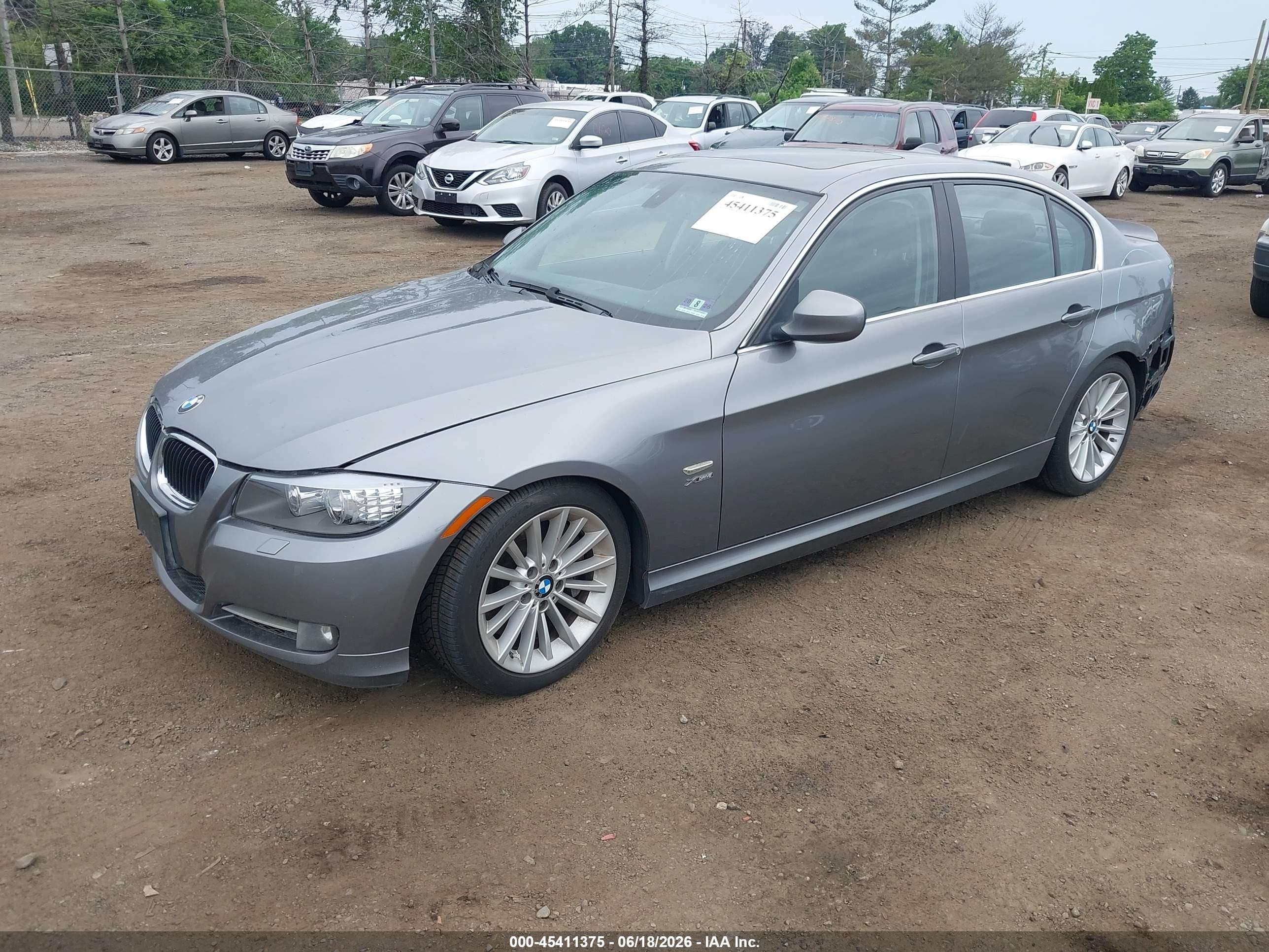 2009 Bmw 335i Xdrive Gray vin: WBAPL33509A515521