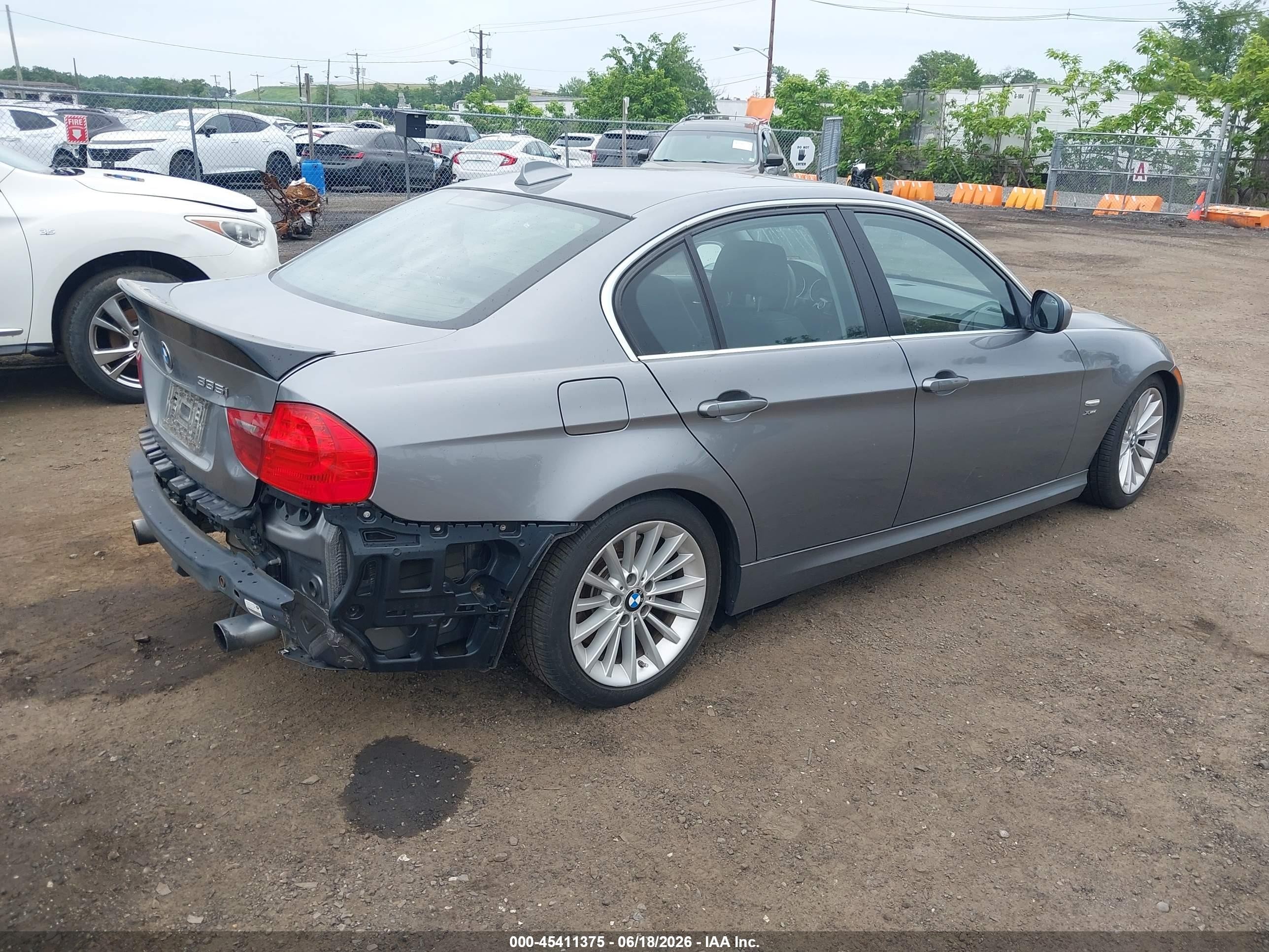 2009 Bmw 335i Xdrive Gray vin: WBAPL33509A515521