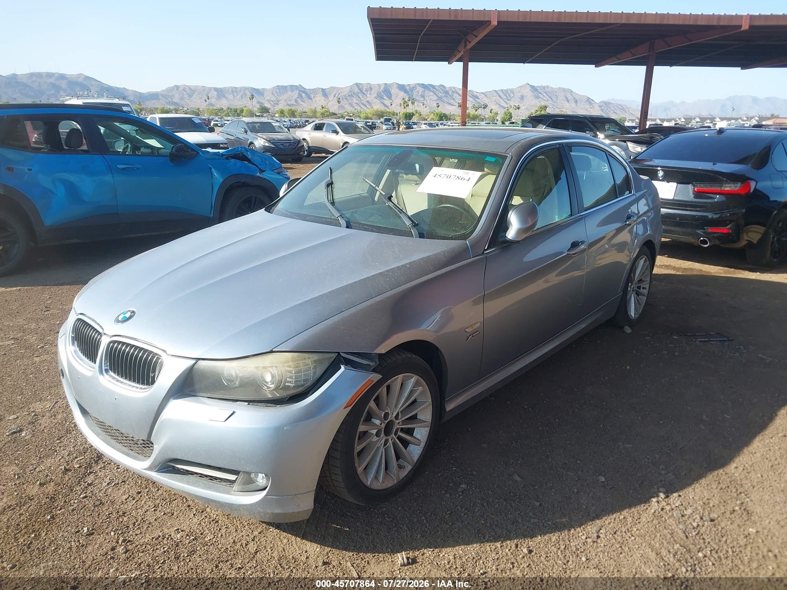 2009 Bmw 335i Xdrive Blue vin: WBAPL33559A406164