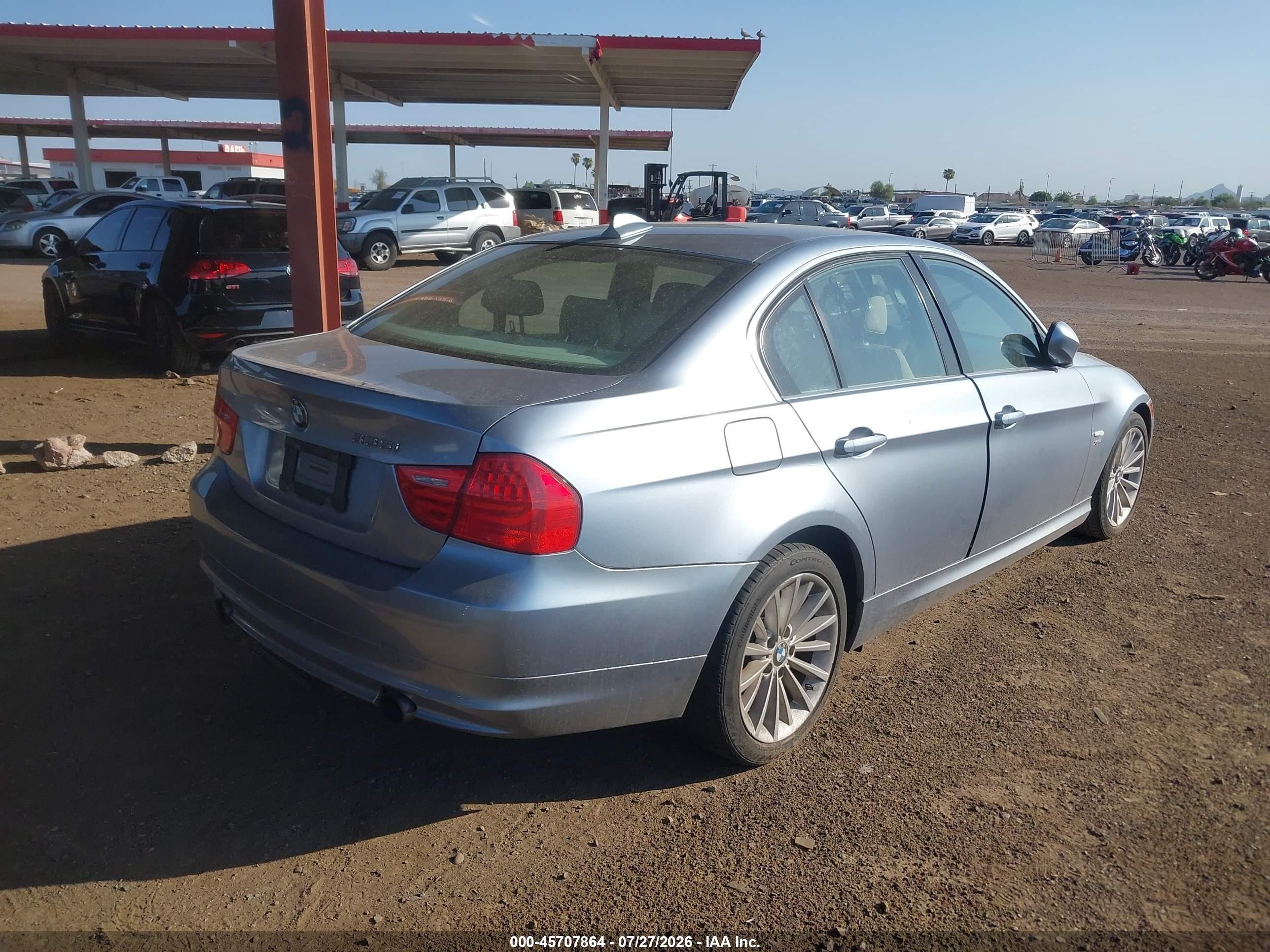 2009 Bmw 335i Xdrive Blue vin: WBAPL33559A406164