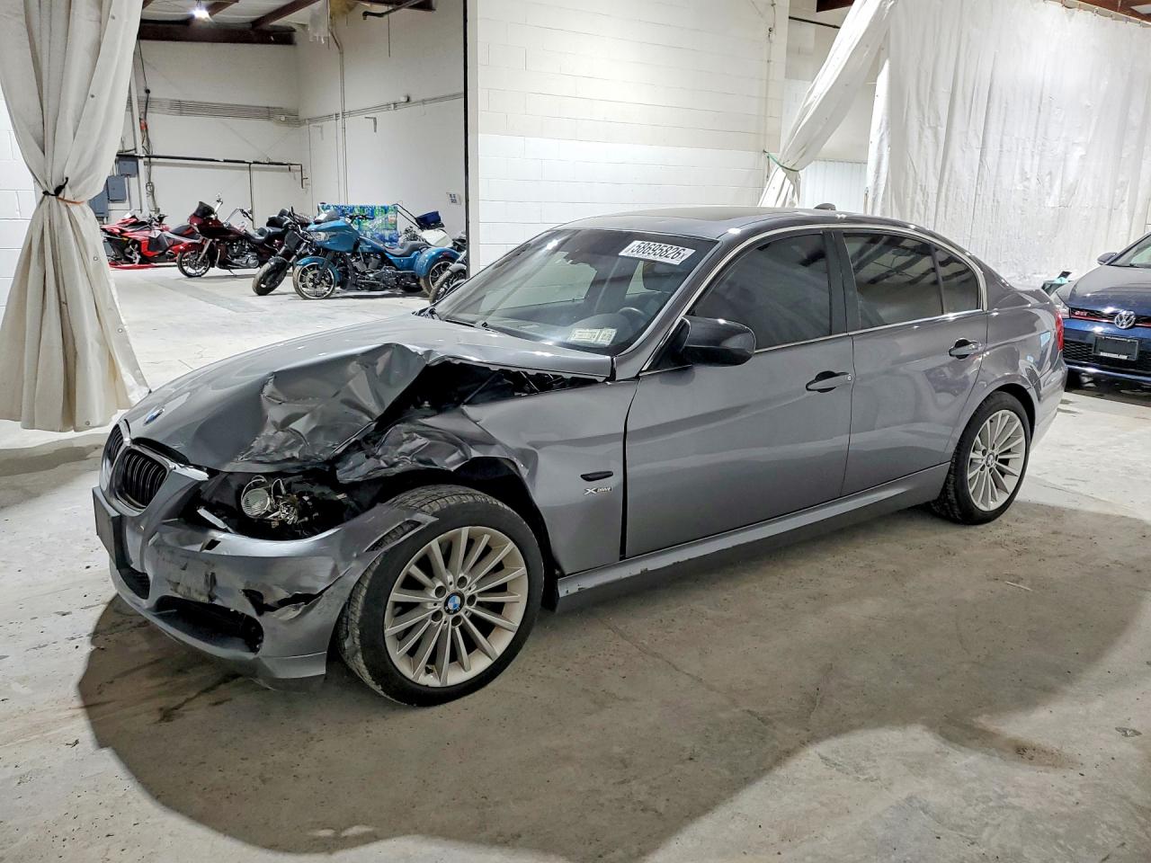 2009 Bmw 335 Xi Gray vin: WBAPL33569A405654