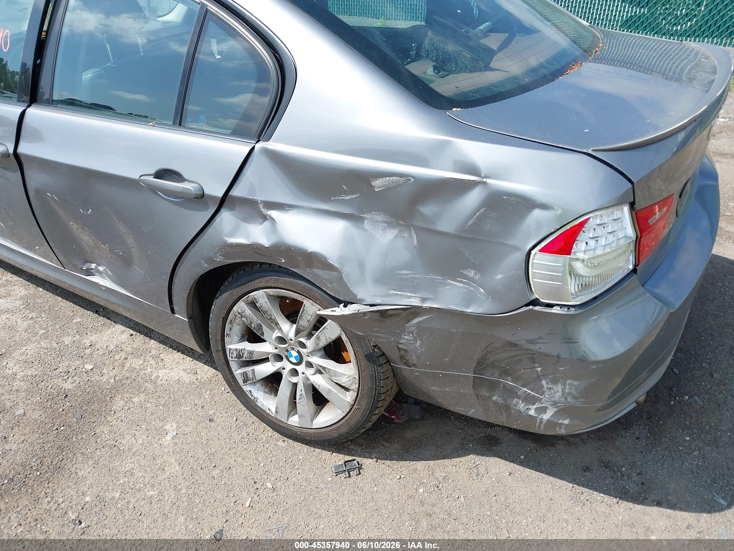 2009 Bmw 335i Xdrive Gray vin: WBAPL33569A406996