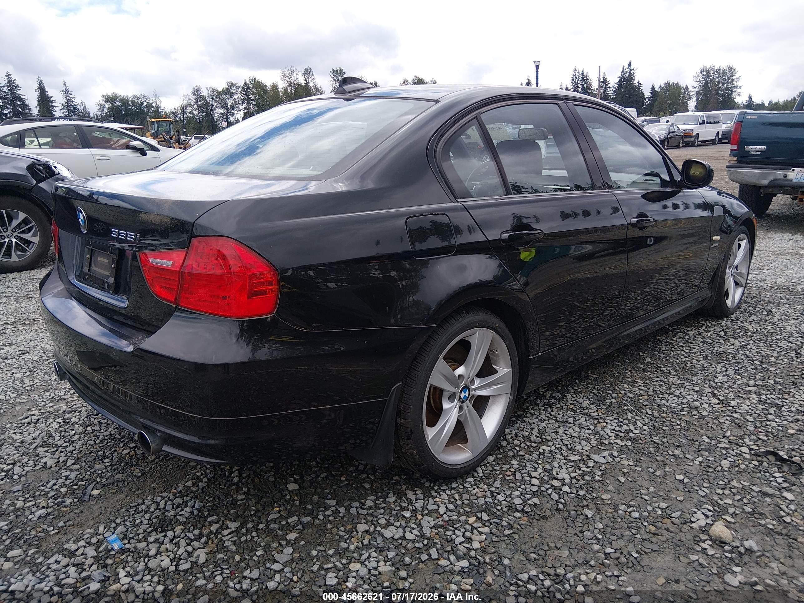 2009 Bmw 335i Xdrive Black vin: WBAPL33589A406708