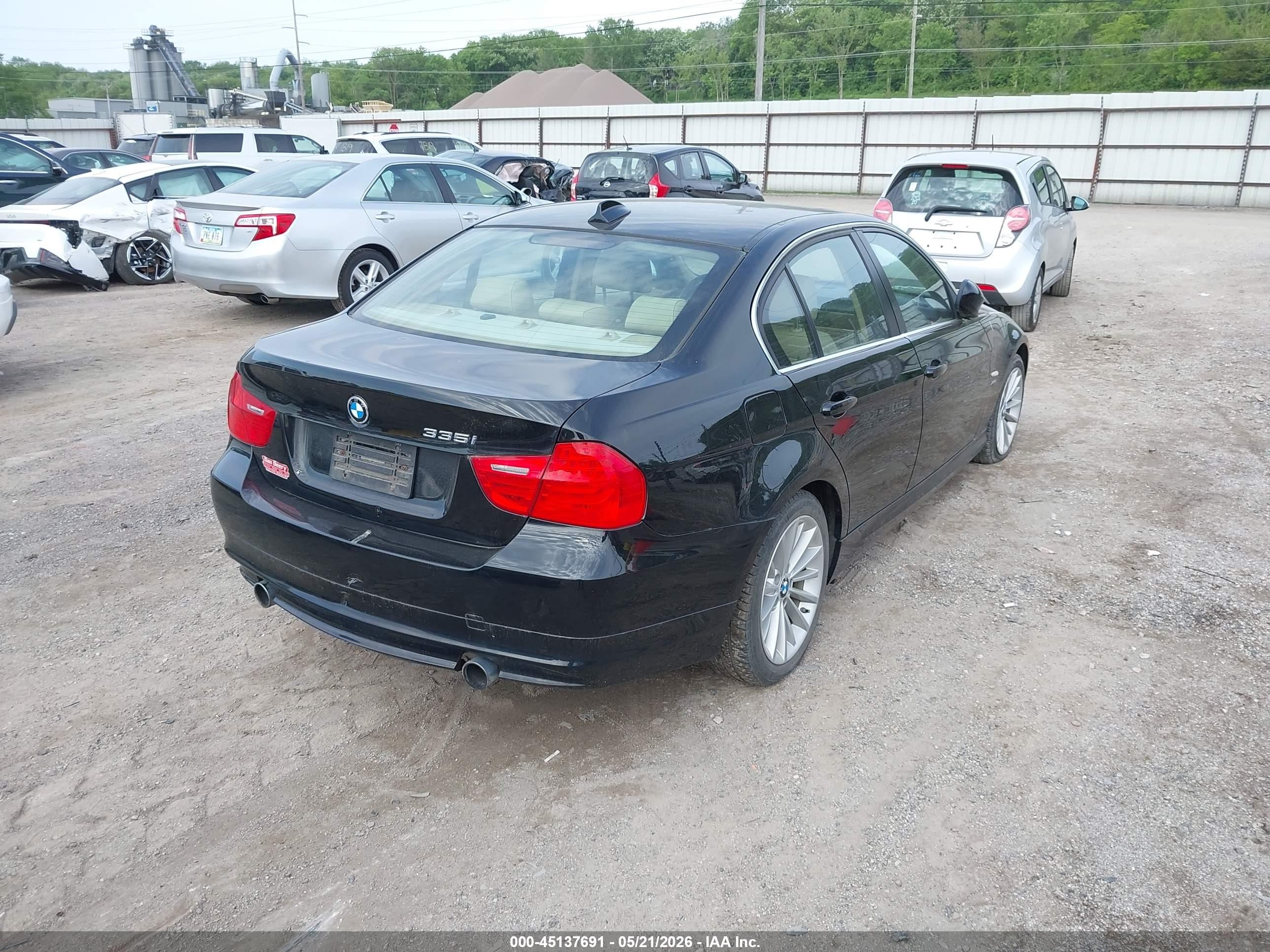 2009 Bmw 335i Xdrive Black vin: WBAPL33599A404403
