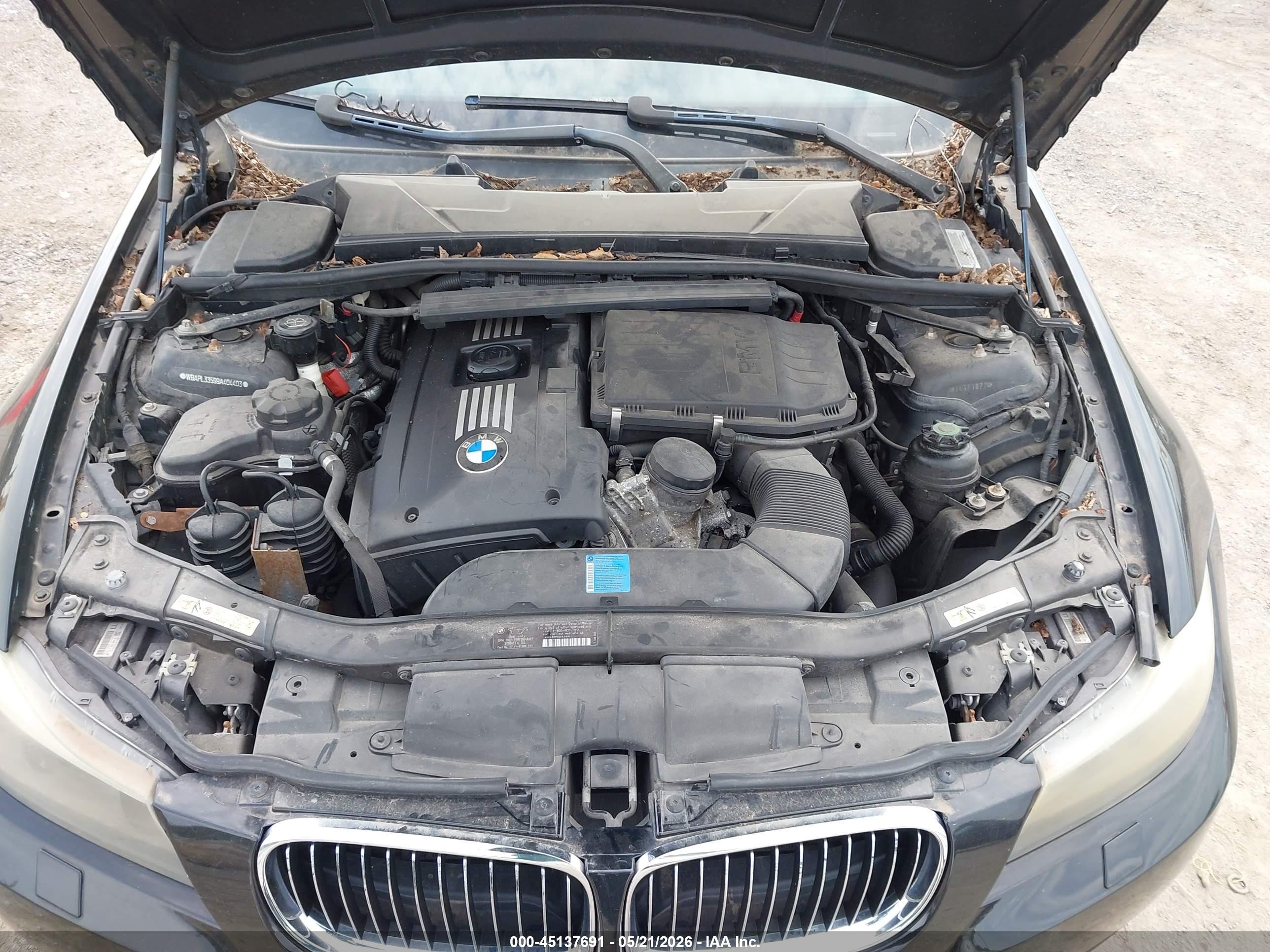 2009 Bmw 335i Xdrive Black vin: WBAPL33599A404403
