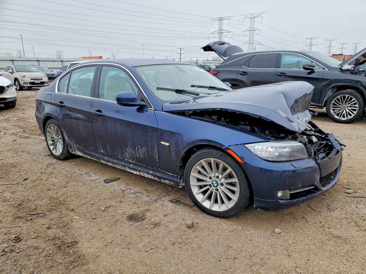 2011 Bmw 335 Xi Синий vin: WBAPL5C50BA918836