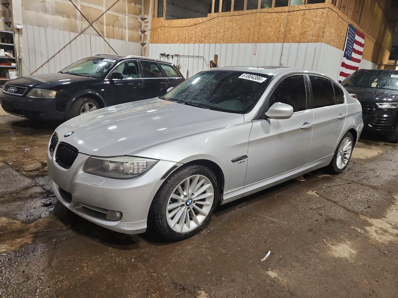 2011 Bmw 335 Xi Silver vin: WBAPL5C54BA920556