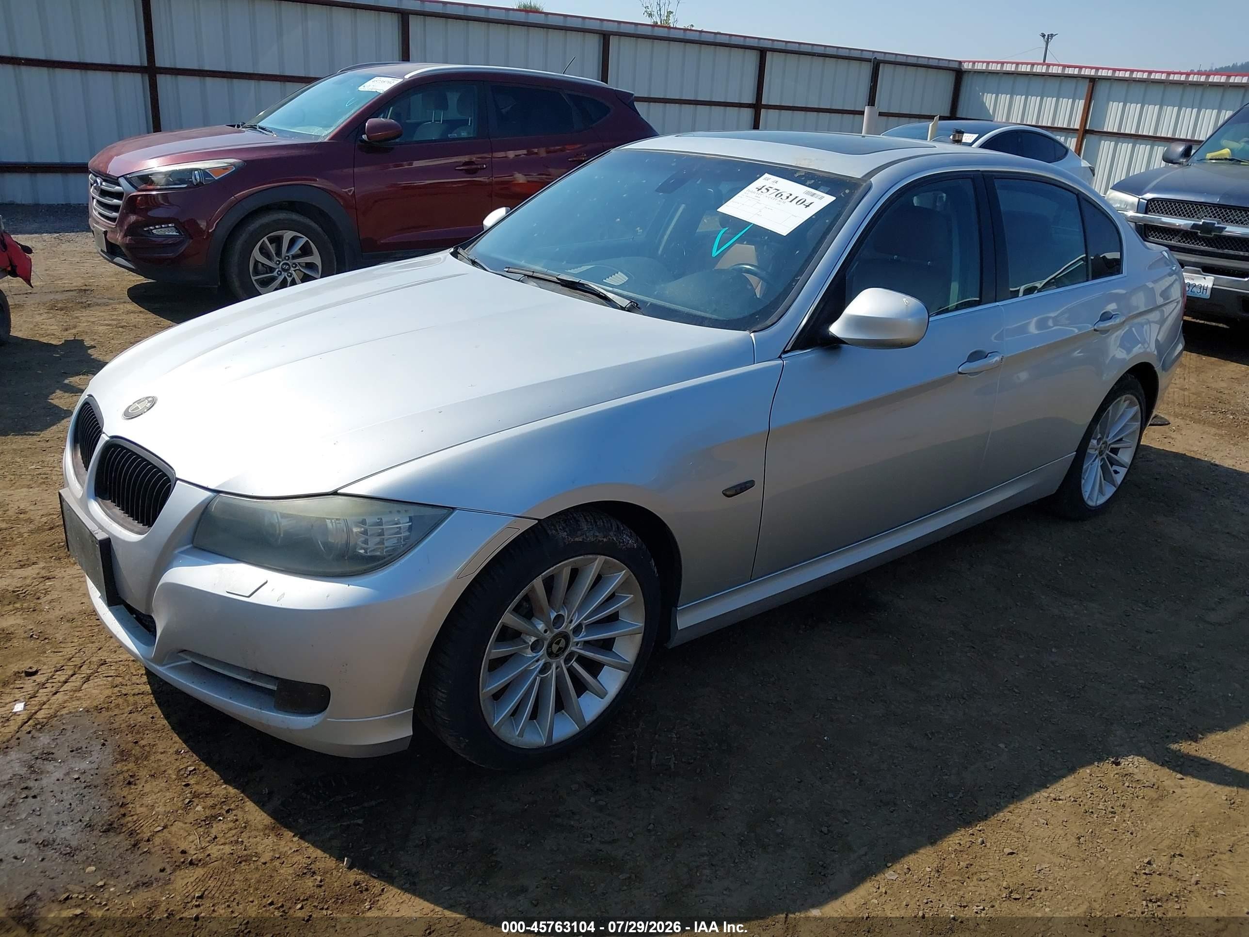2011 Bmw 335i Xdrive Silver vin: WBAPL5C55BA919366