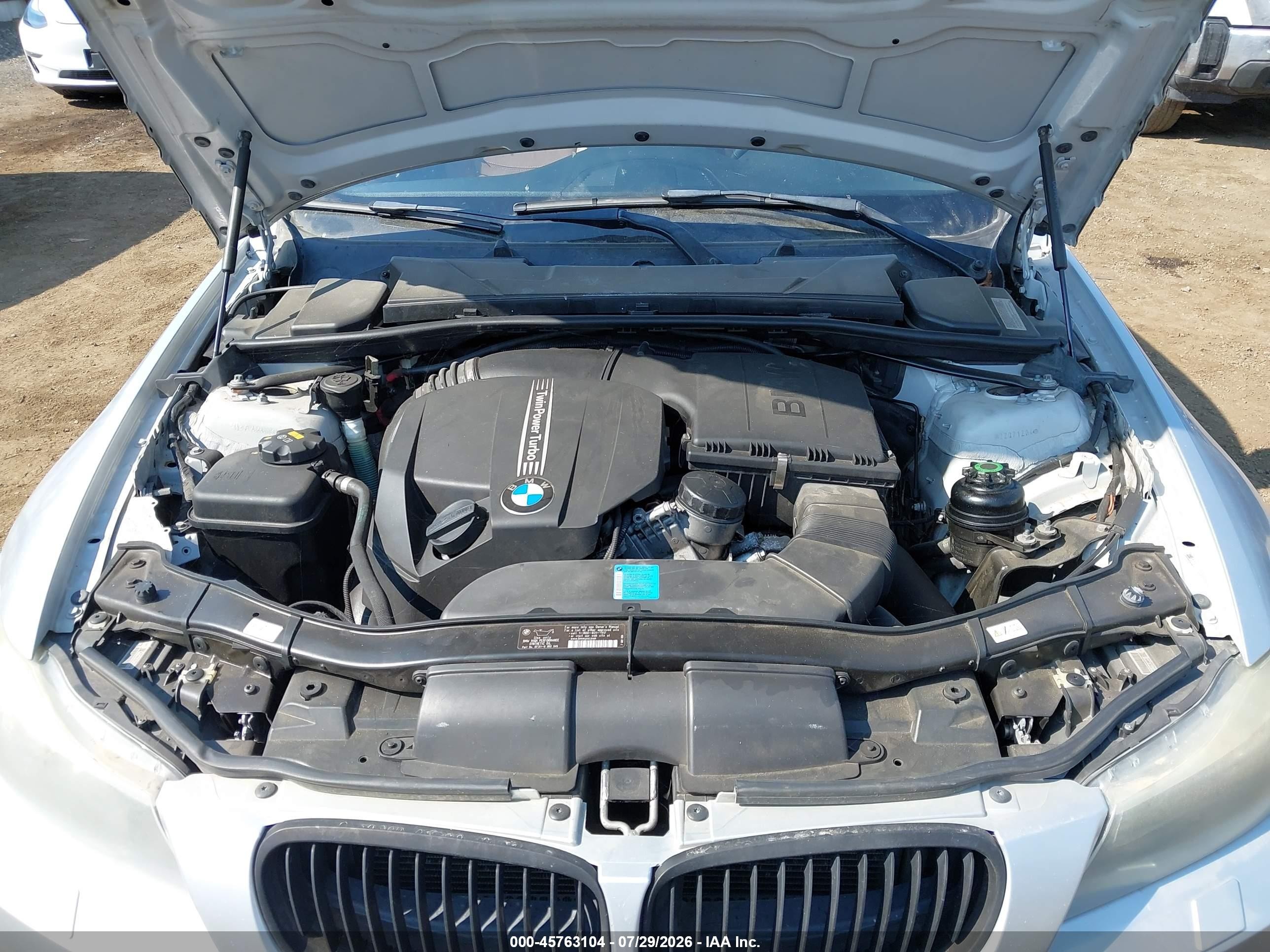 2011 Bmw 335i Xdrive Silver vin: WBAPL5C55BA919366