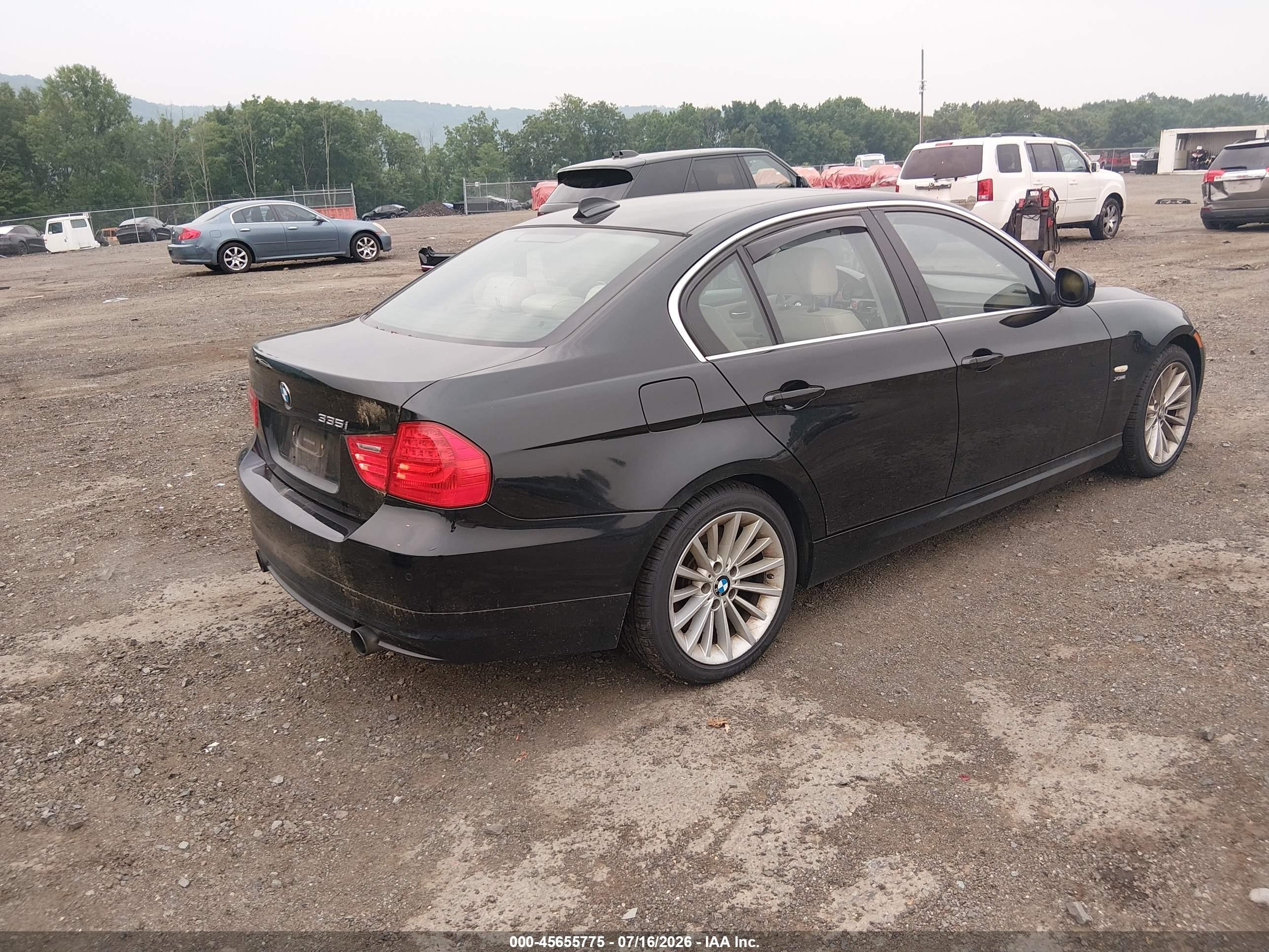 2011 Bmw 335i Xdrive Black vin: WBAPL5C55BA920131