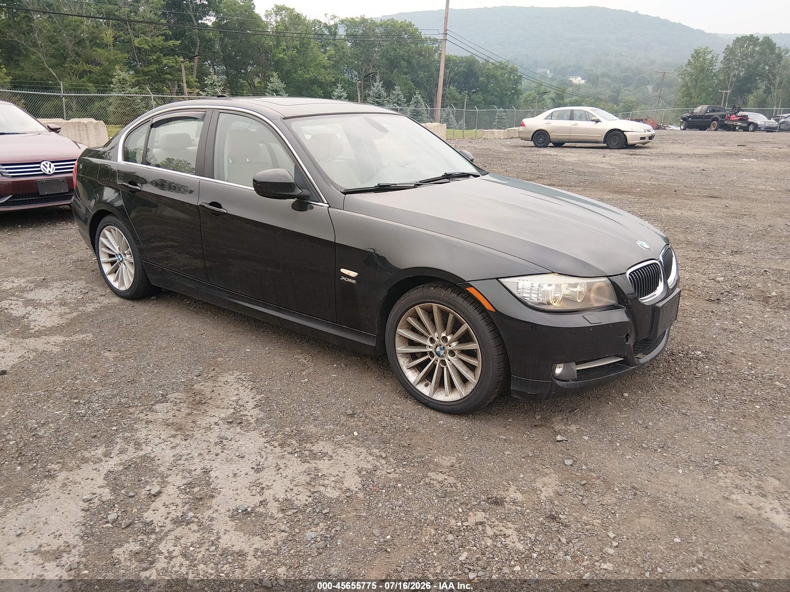 2011 Bmw 335i Xdrive Black vin: WBAPL5C55BA920131