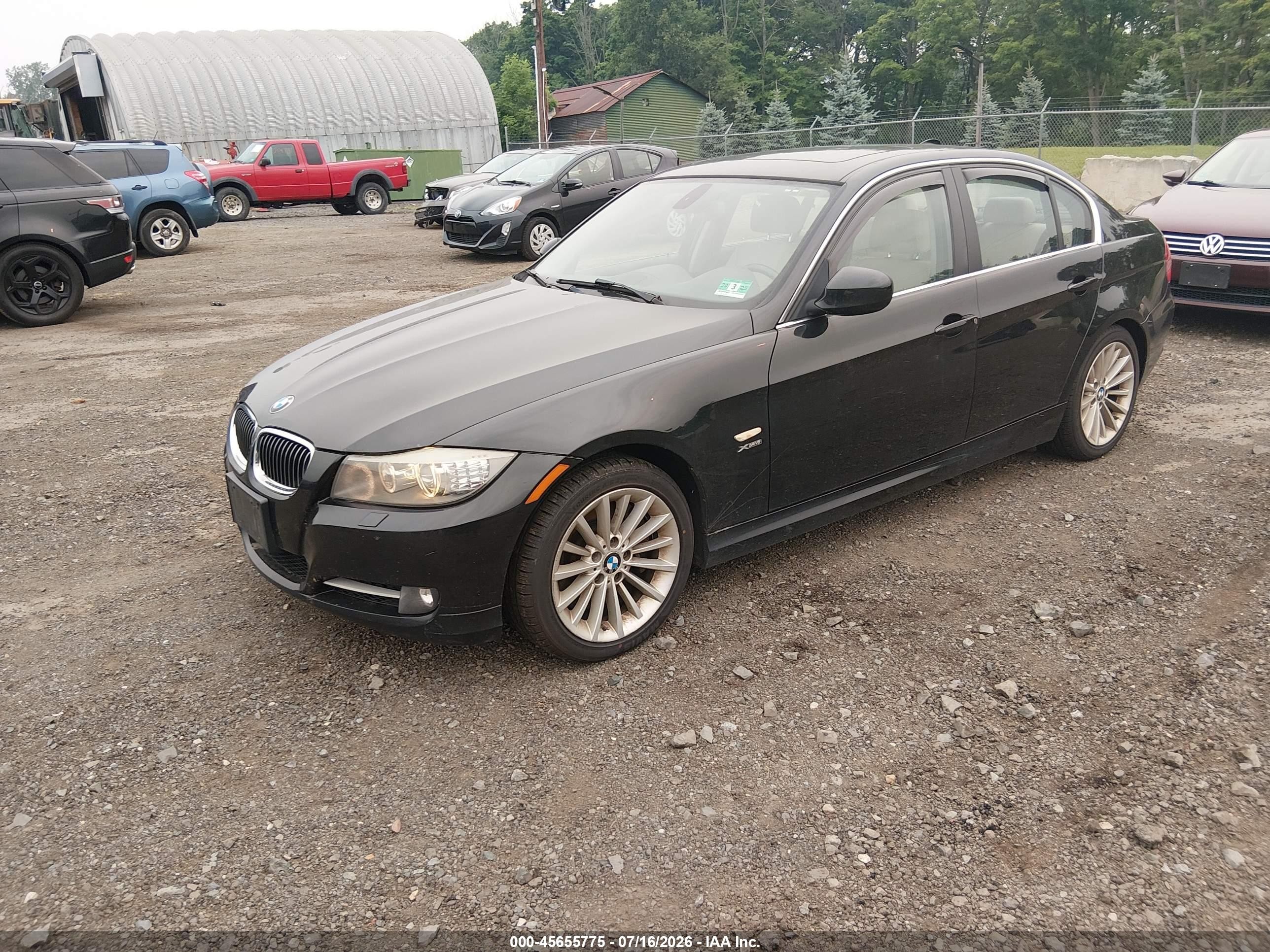 2011 Bmw 335i Xdrive Black vin: WBAPL5C55BA920131