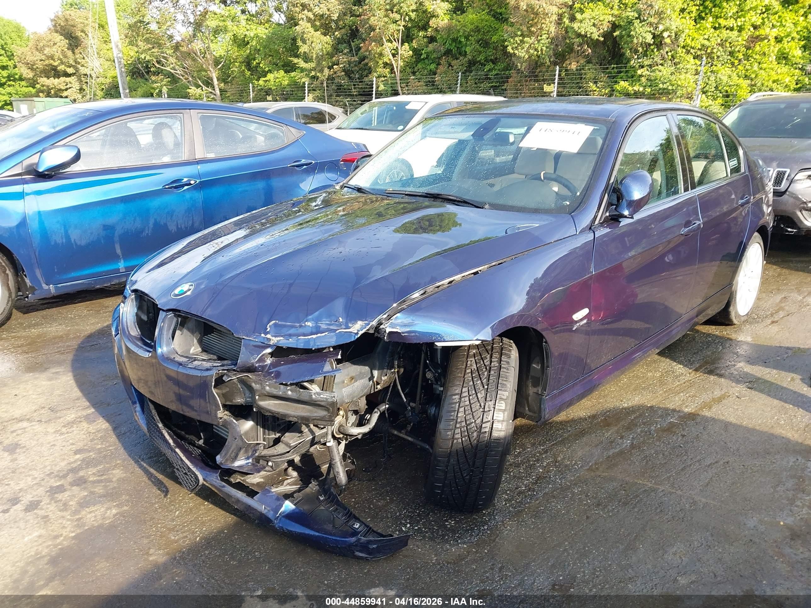 2011 Bmw 335i Xdrive Blue vin: WBAPL5G50BNN23039