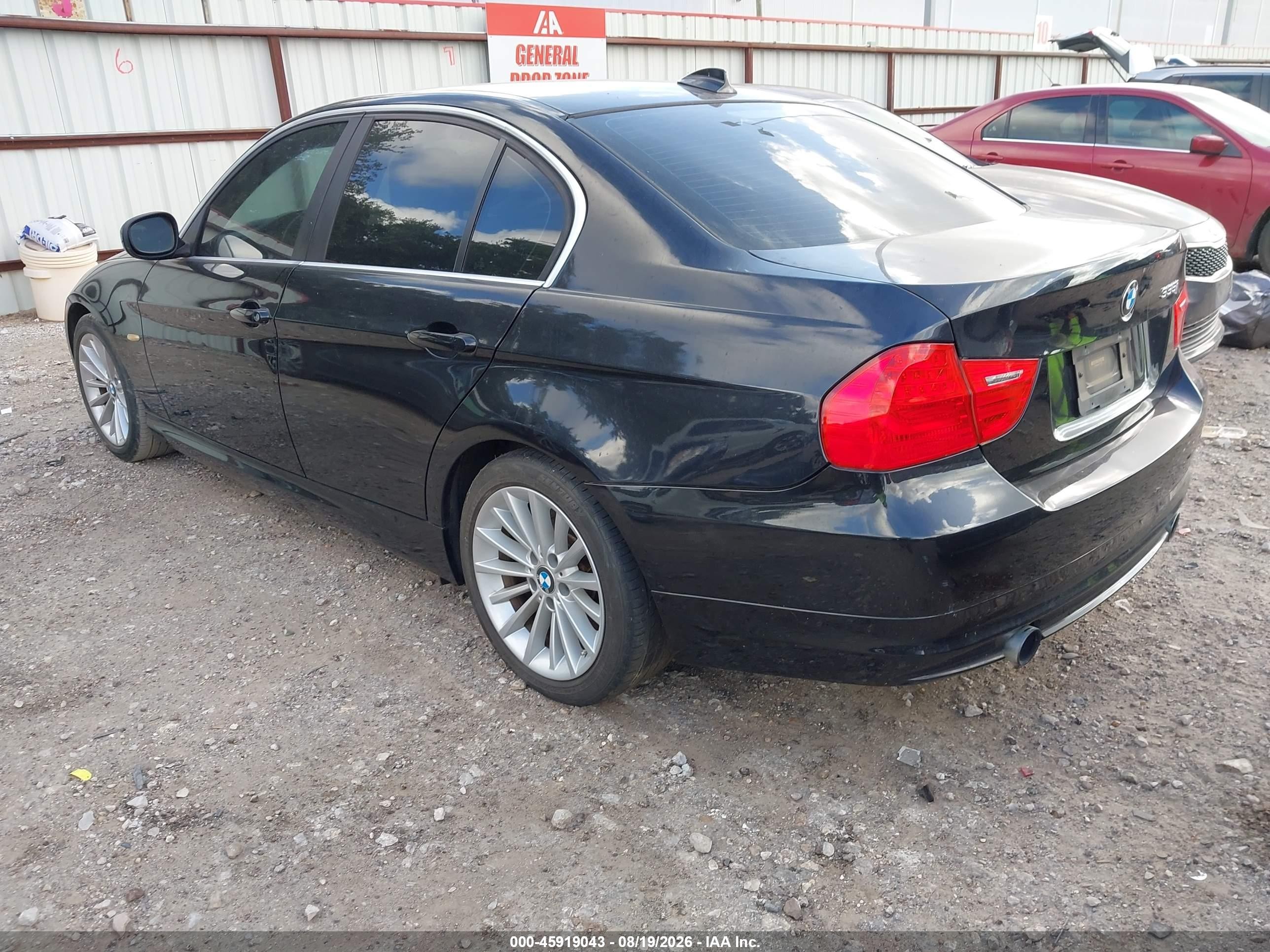 2011 Bmw 335 I Черный vin: WBAPM5C50BF182061