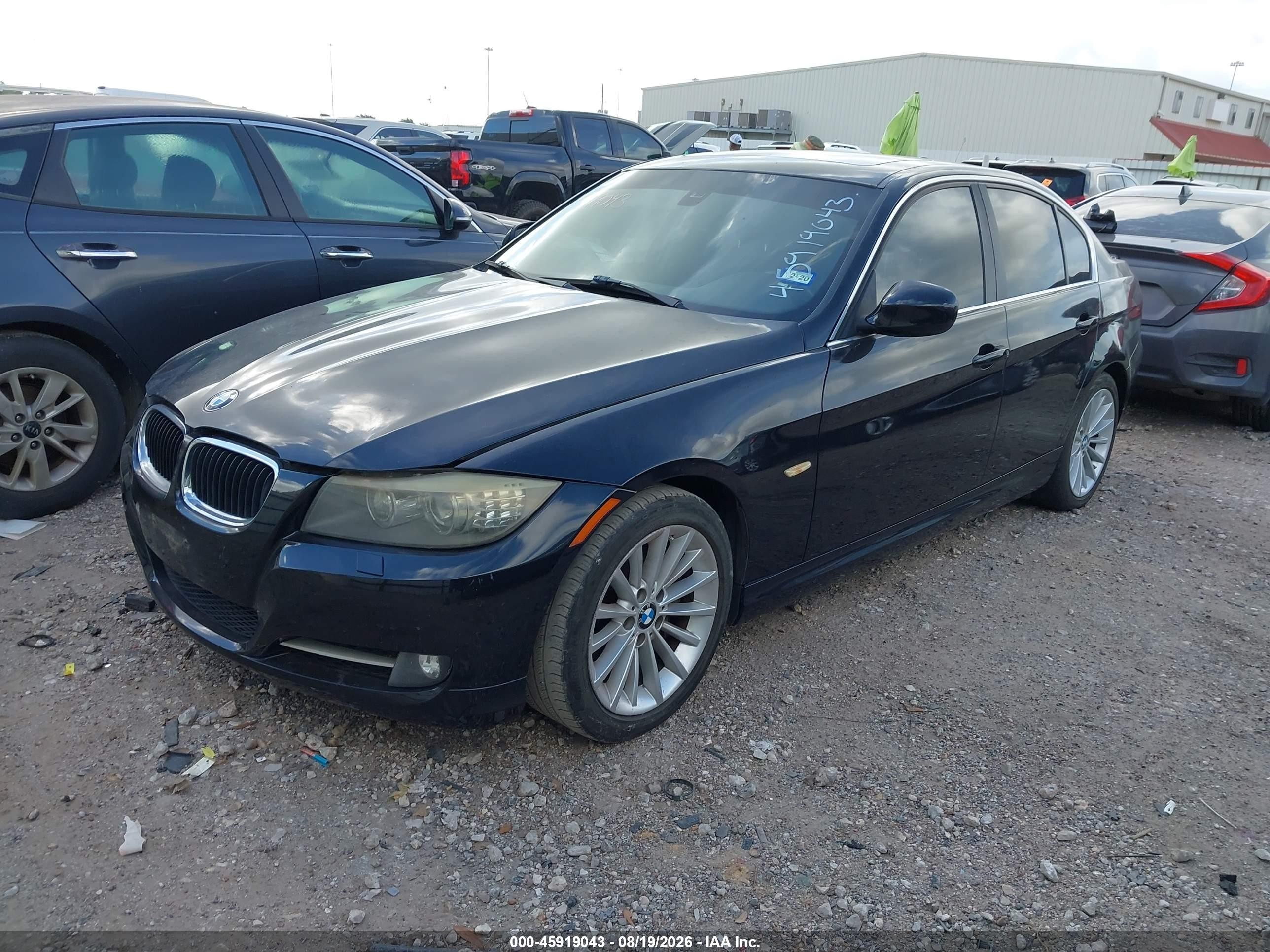 2011 Bmw 335 I Черный vin: WBAPM5C50BF182061