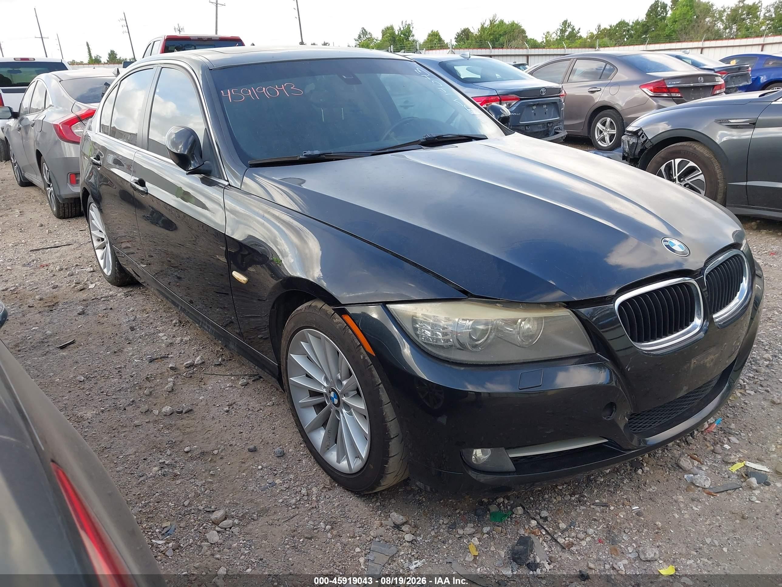 2011 Bmw 335 I Черный vin: WBAPM5C50BF182061