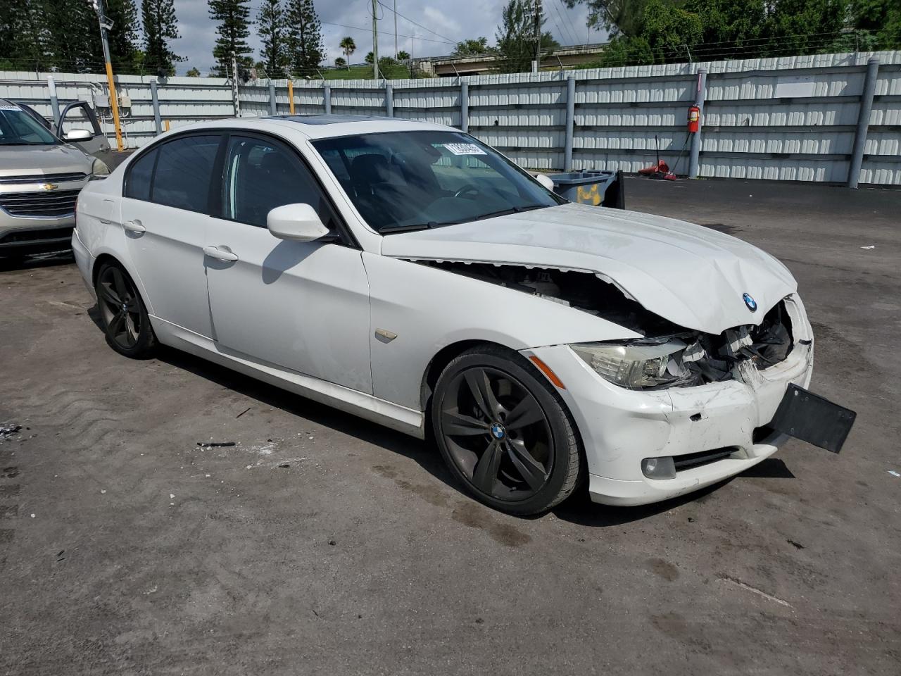 2009 Bmw 335 I White vin: WBAPM73579E191089