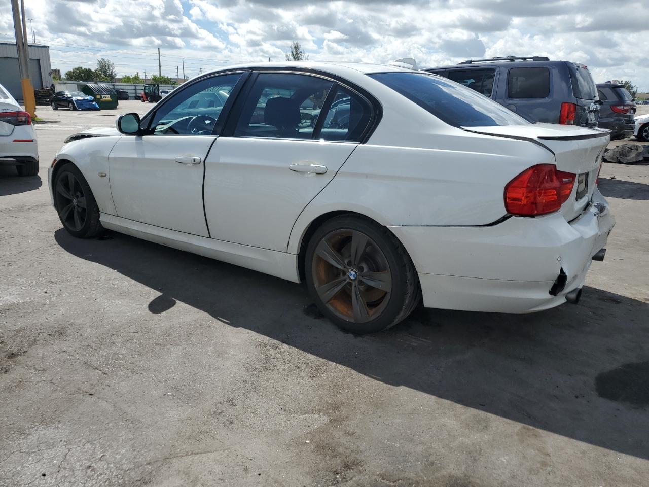 2009 Bmw 335 I White vin: WBAPM73579E191089