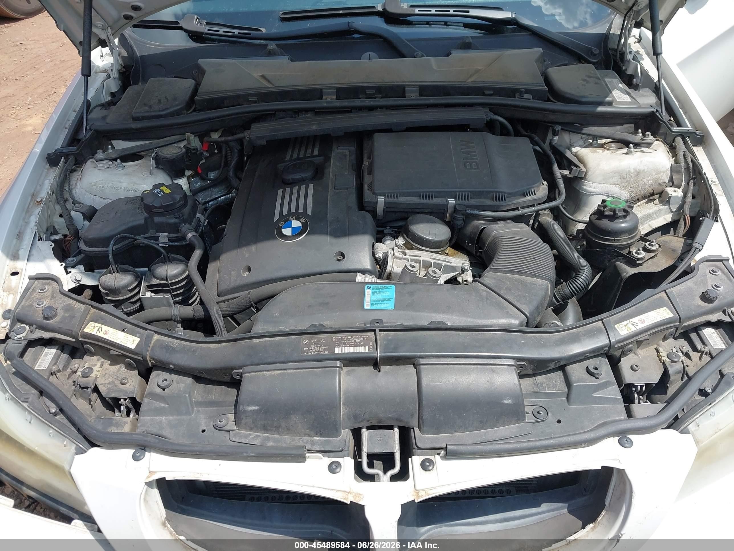 2009 Bmw 335i   White vin: WBAPM735X9A366667