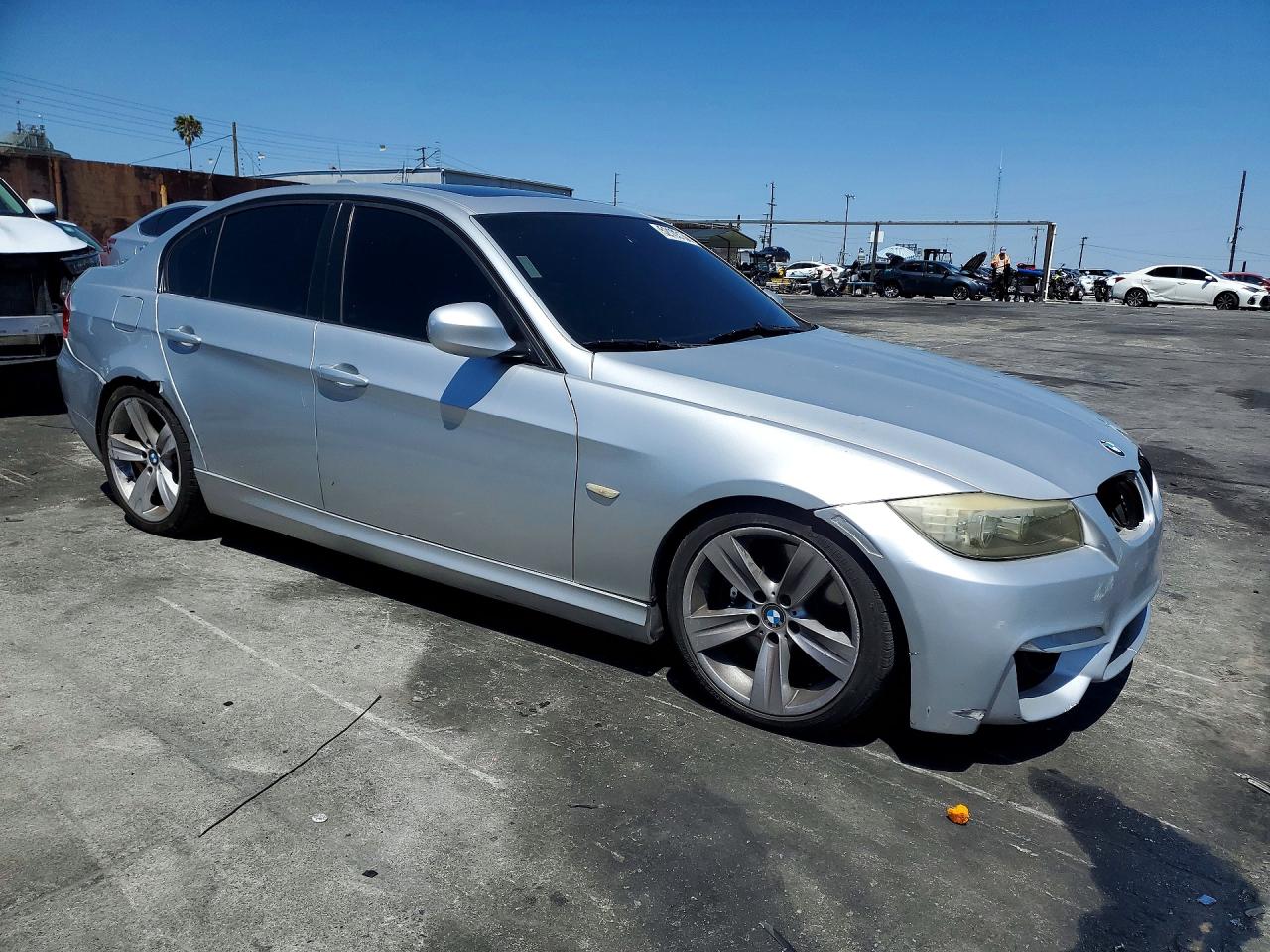 2009 Bmw 335 I Silver vin: WBAPM77539NL86777