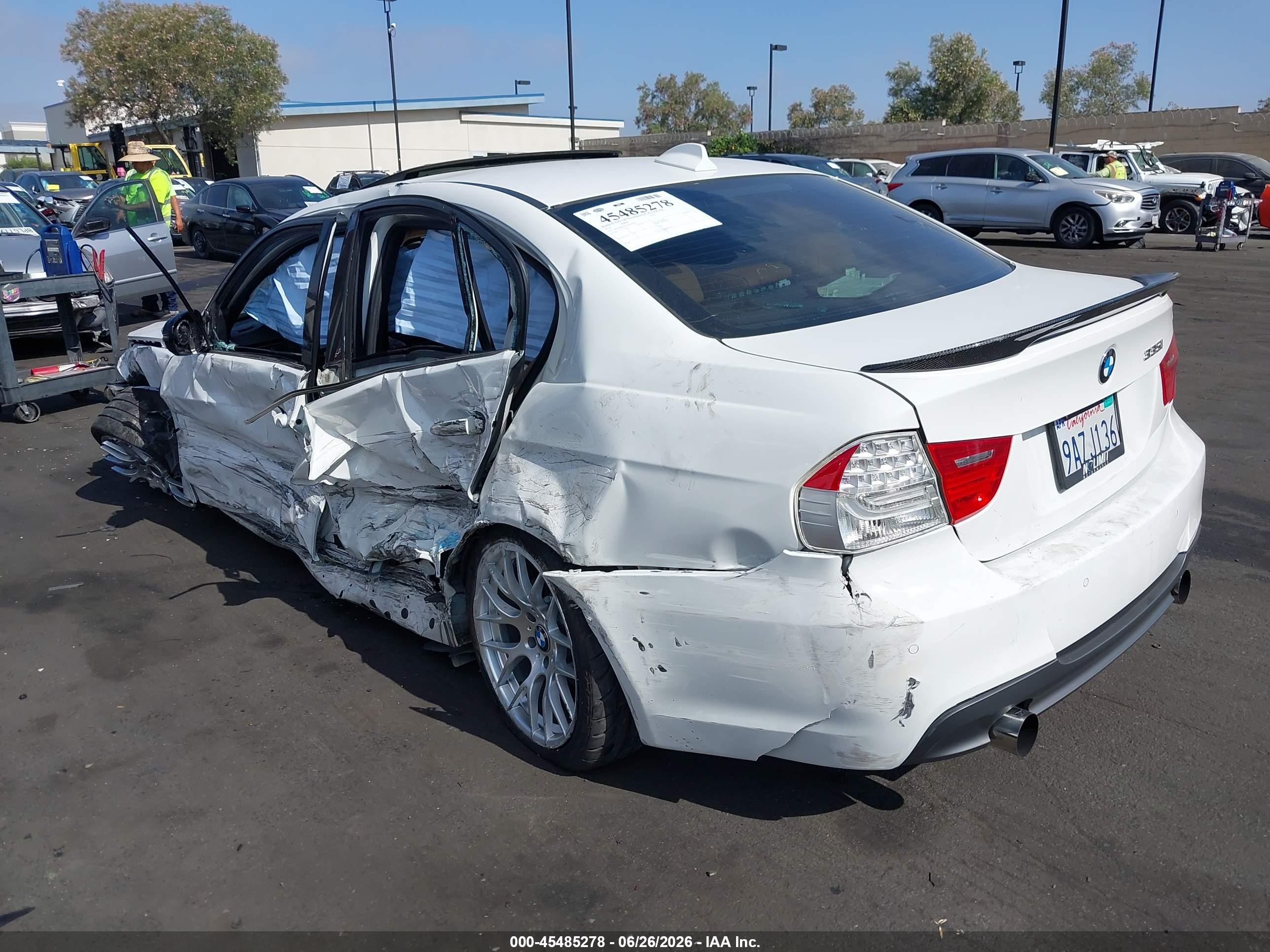 2010 Bmw 335i White vin: WBAPM7G53ANL89361
