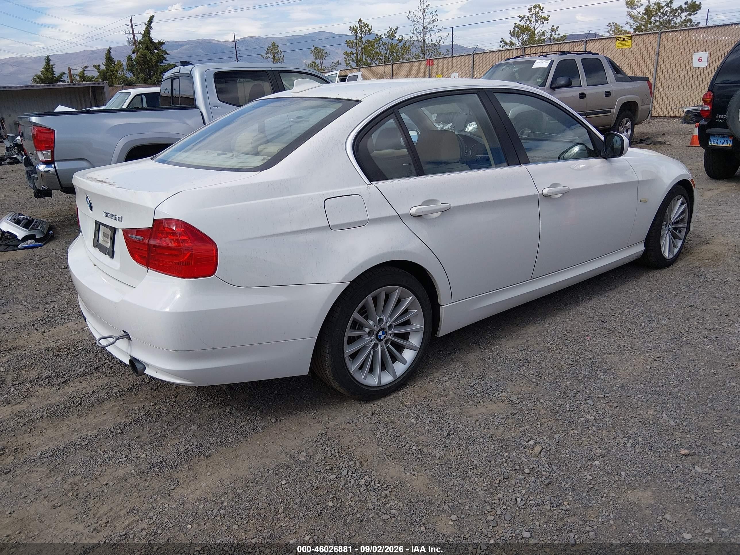 2011 Bmw 335d   White vin: WBAPN7C50BF184594