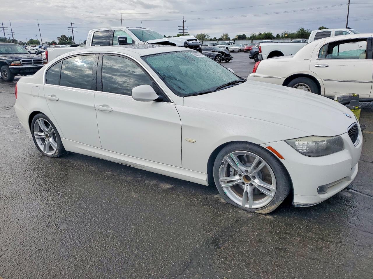 2011 Bmw 335 D White vin: WBAPN7C51BA782349
