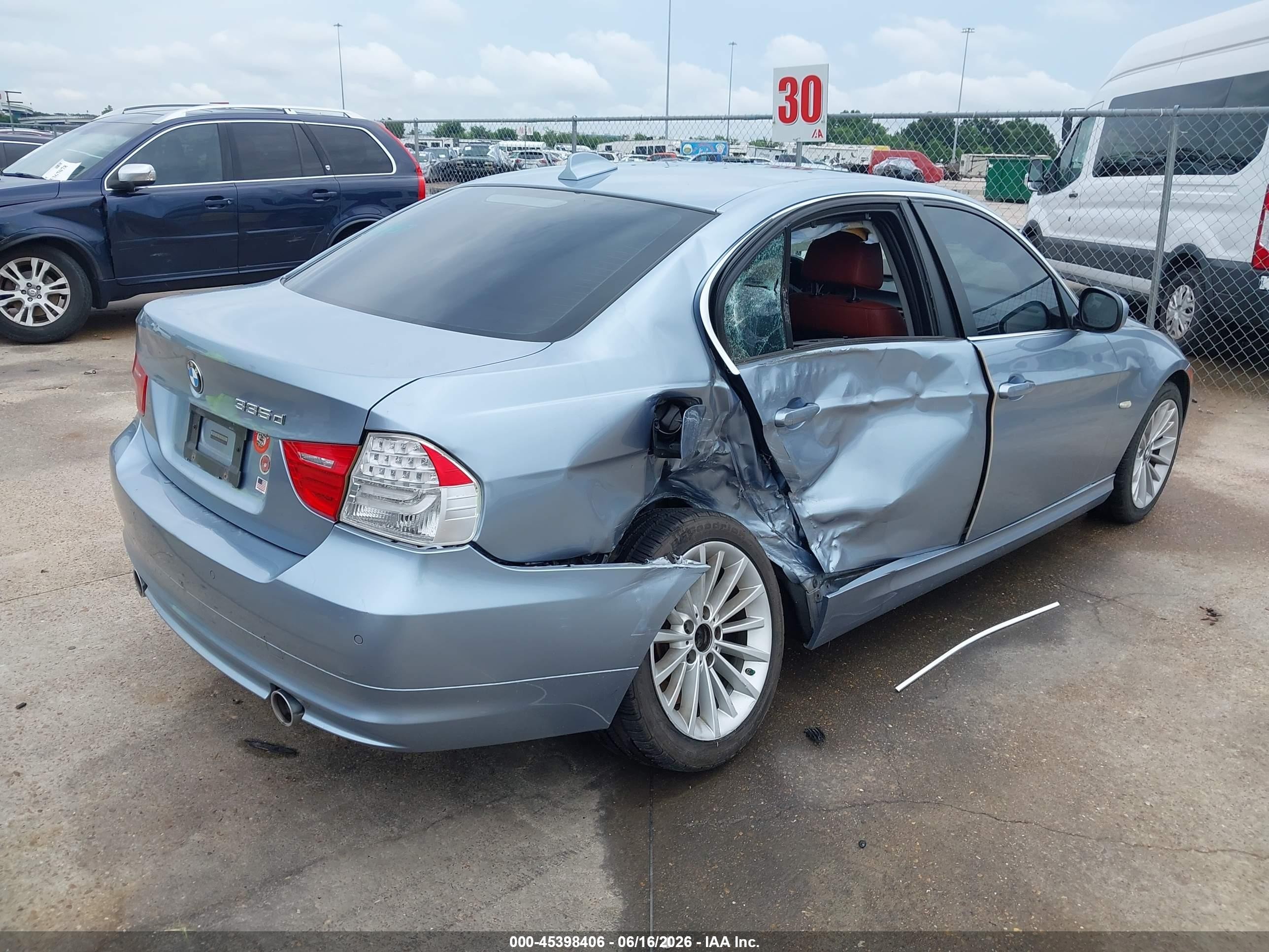 2011 Bmw 335d   Light Blue vin: WBAPN7C56BA780113