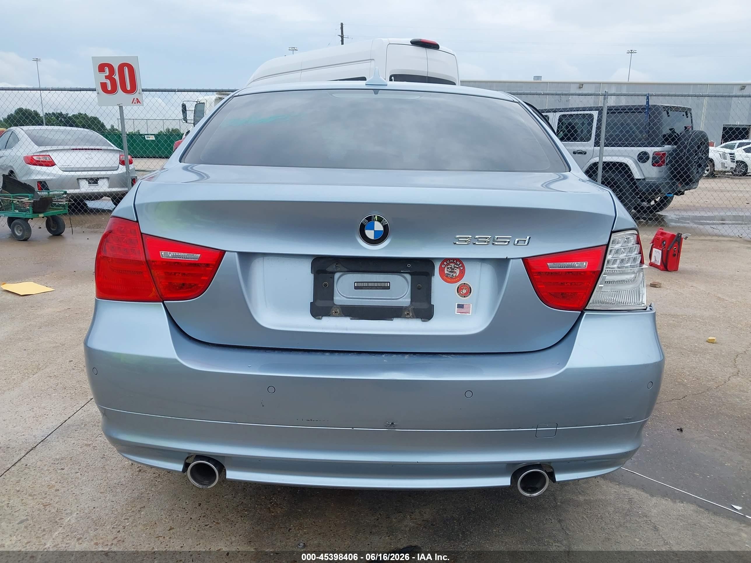 2011 Bmw 335d   Light Blue vin: WBAPN7C56BA780113