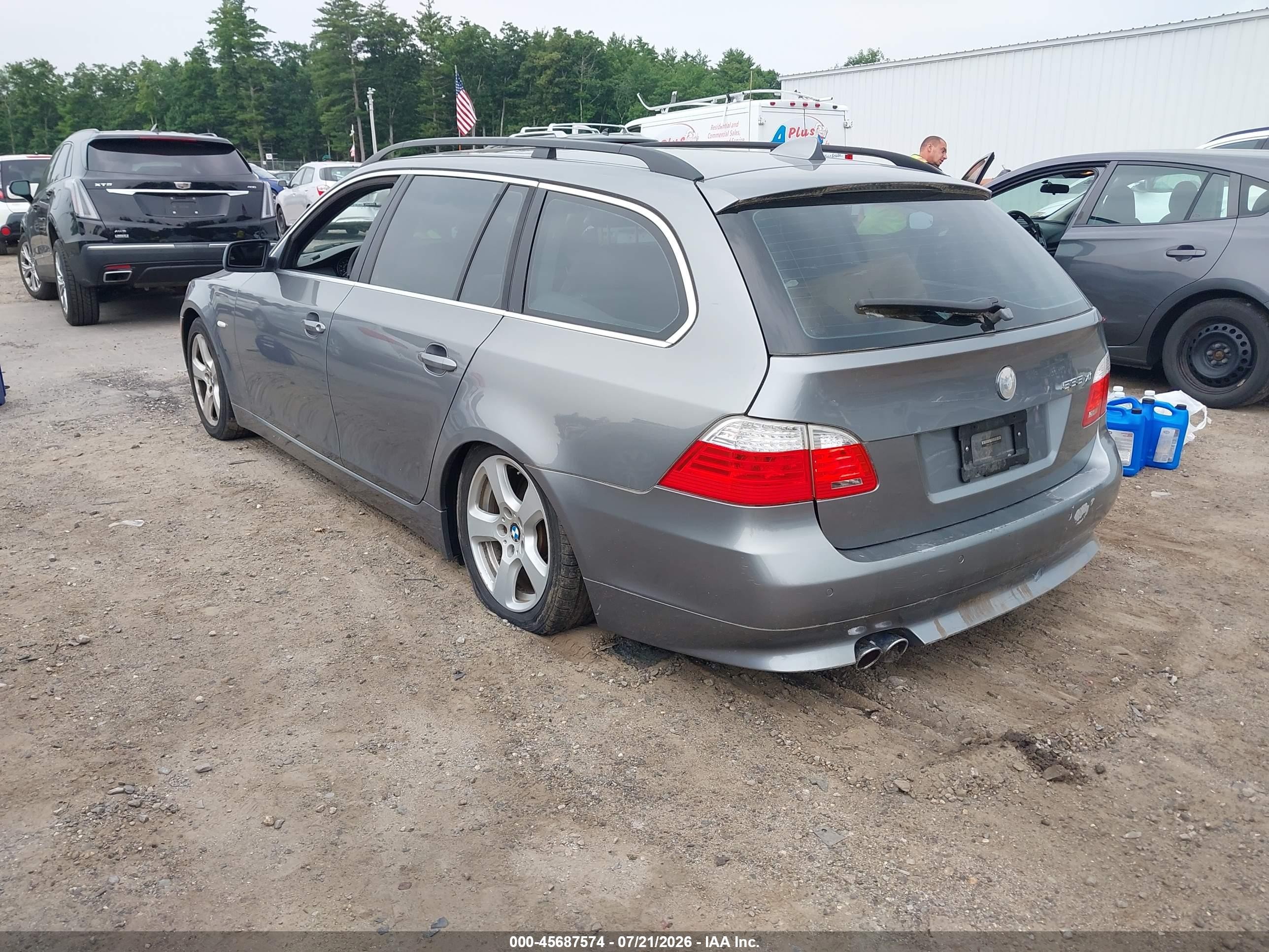 2008 Bmw 535xi   Gray vin: WBAPT73528CX00390