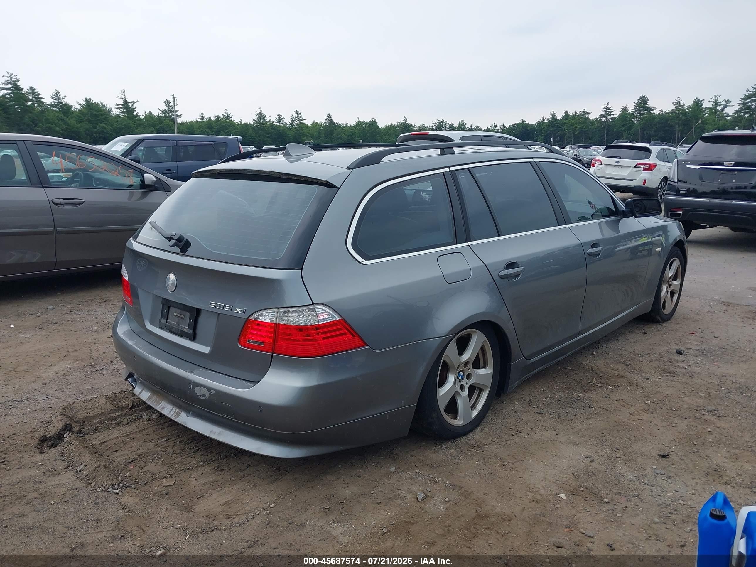 2008 Bmw 535xi   Gray vin: WBAPT73528CX00390