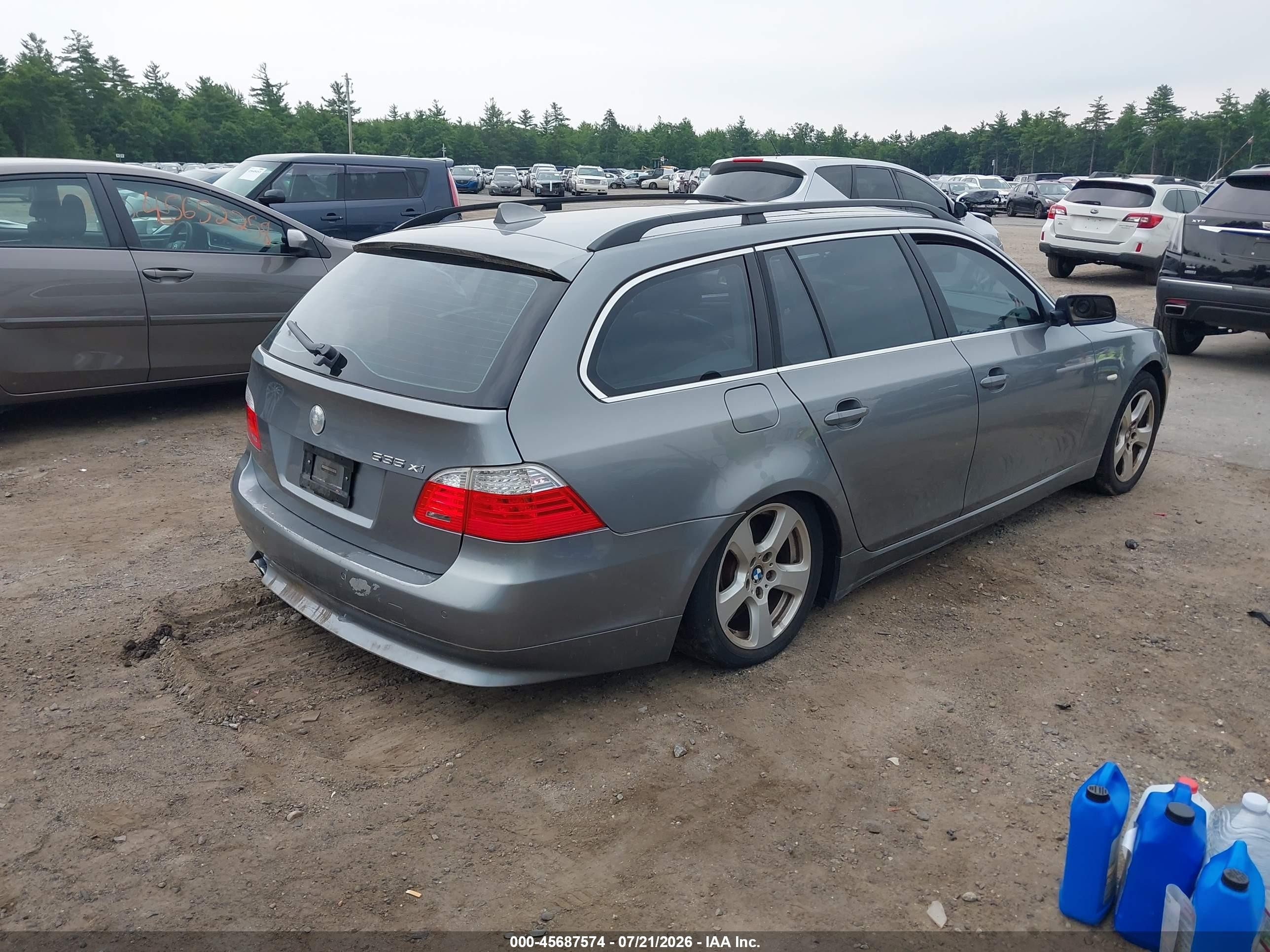 2008 Bmw 535xi   Gray vin: WBAPT73528CX00390
