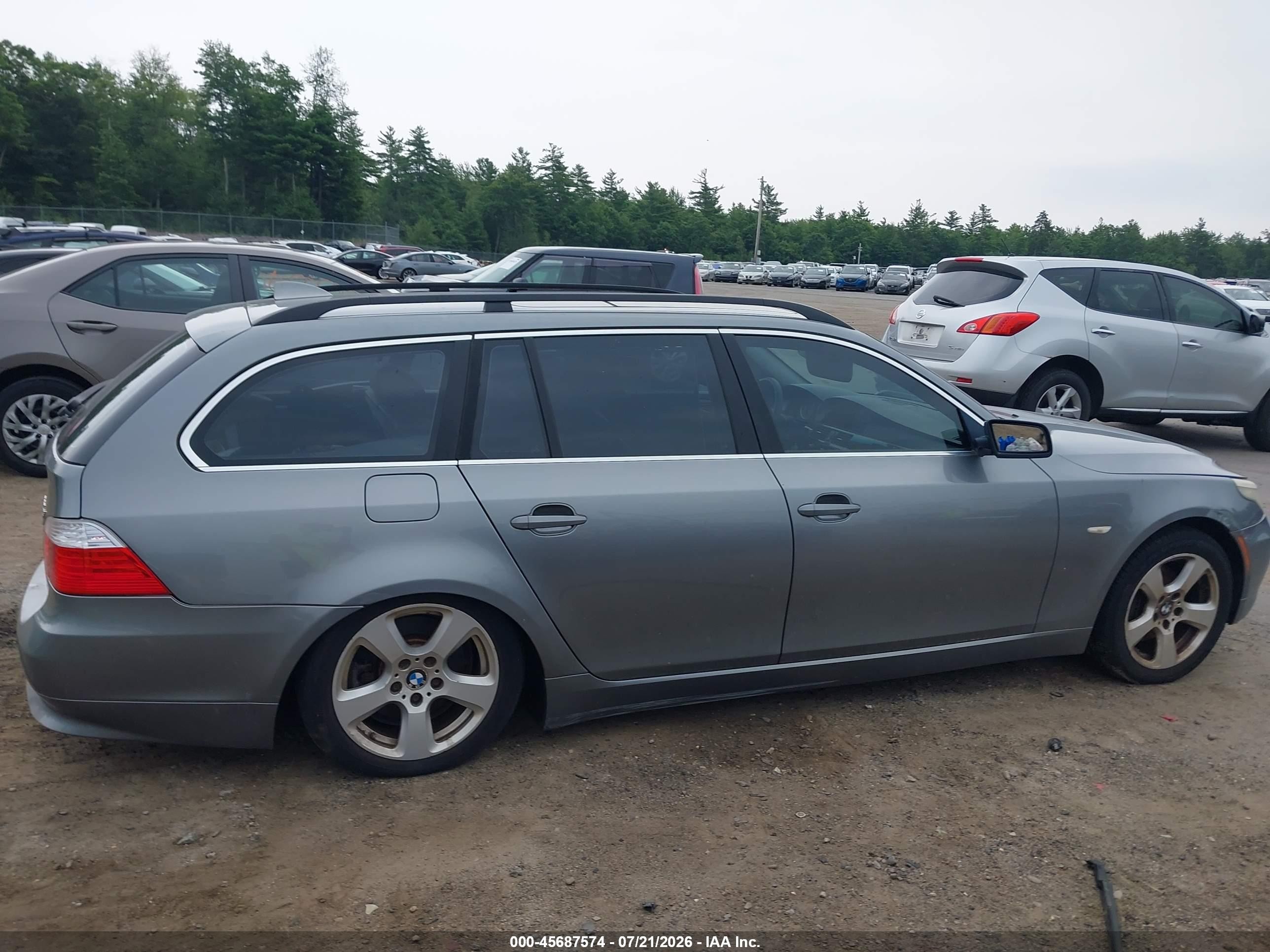 2008 Bmw 535xi   Gray vin: WBAPT73528CX00390