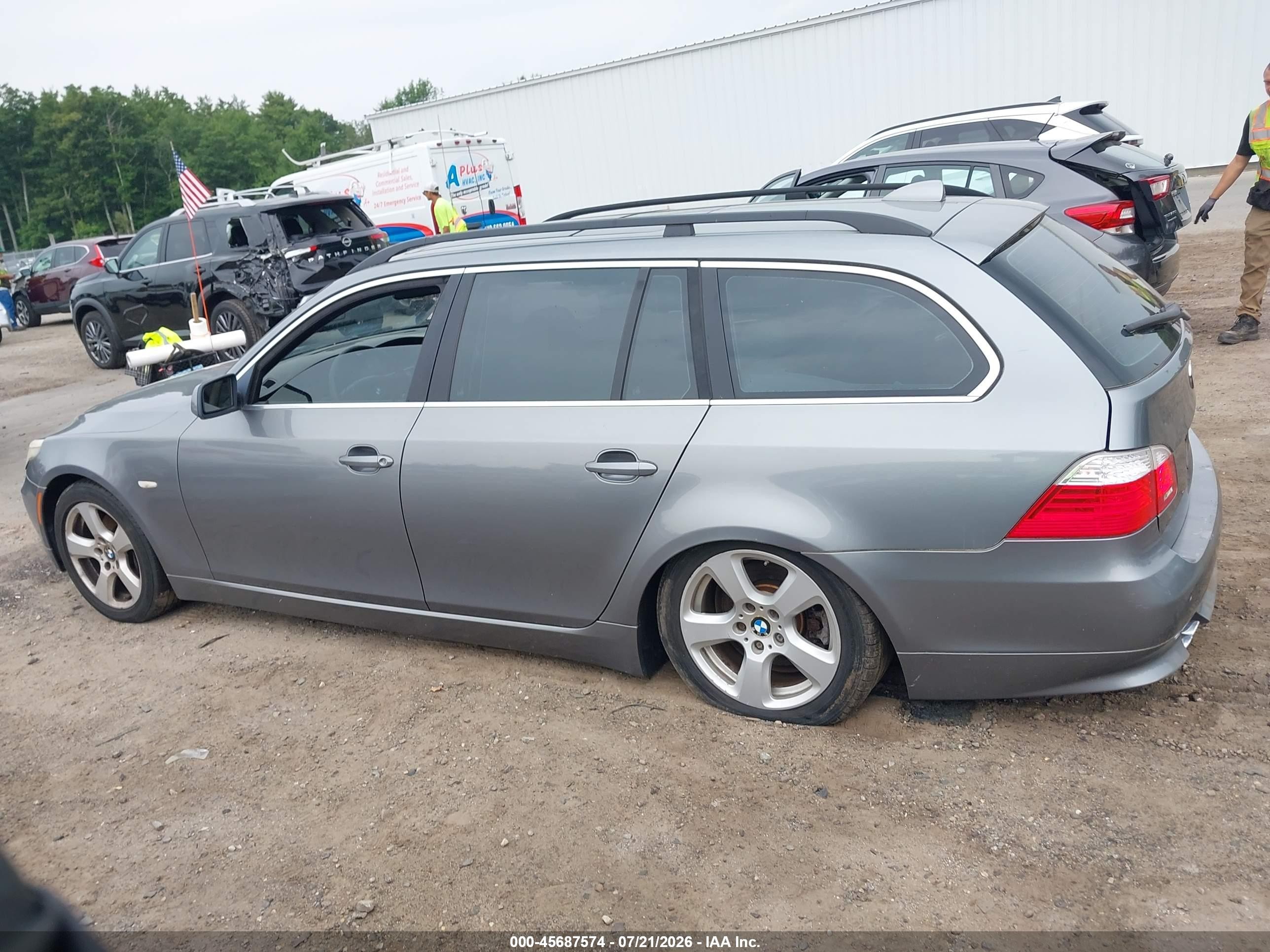 2008 Bmw 535xi   Gray vin: WBAPT73528CX00390