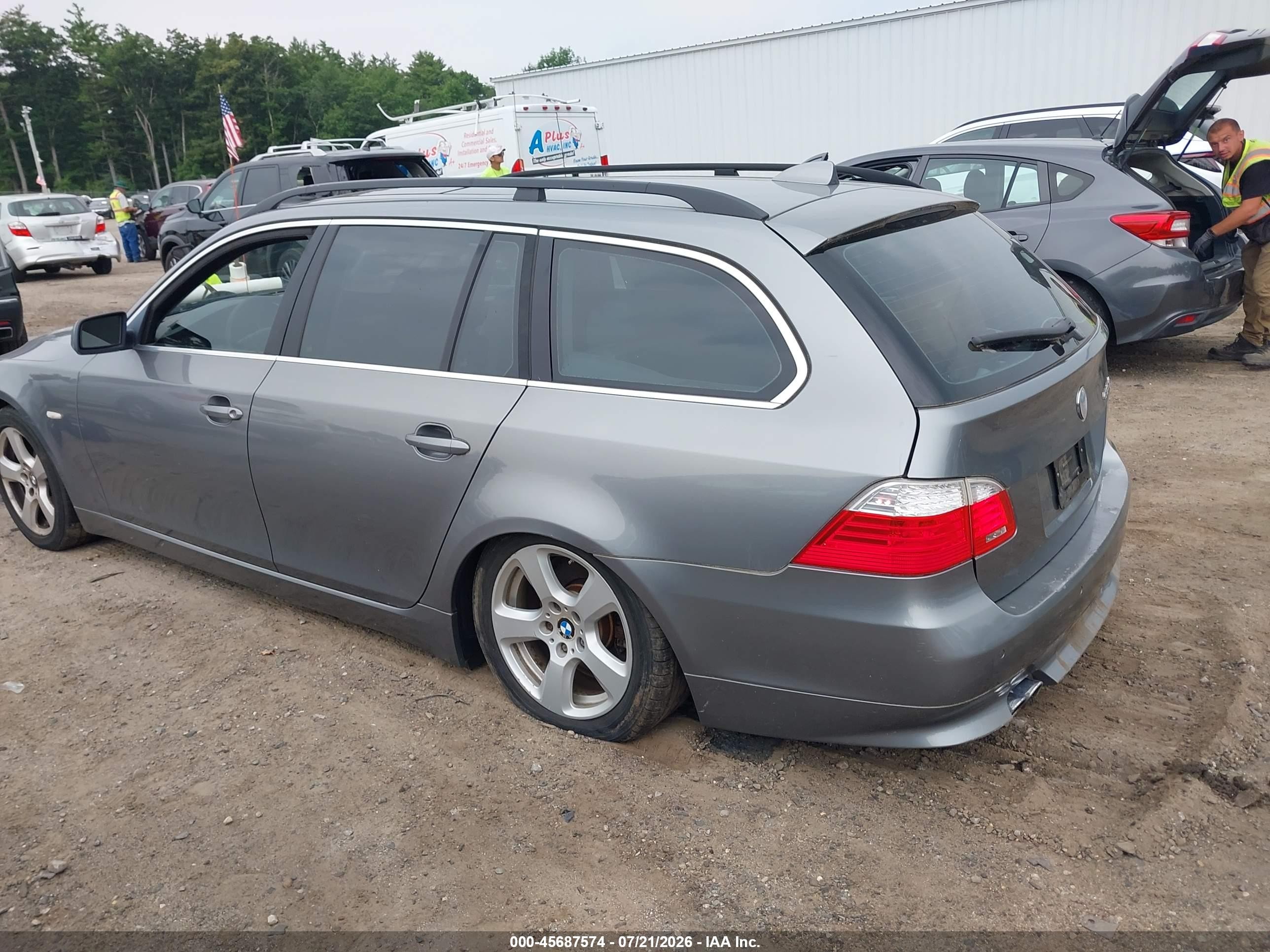 2008 Bmw 535xi   Gray vin: WBAPT73528CX00390