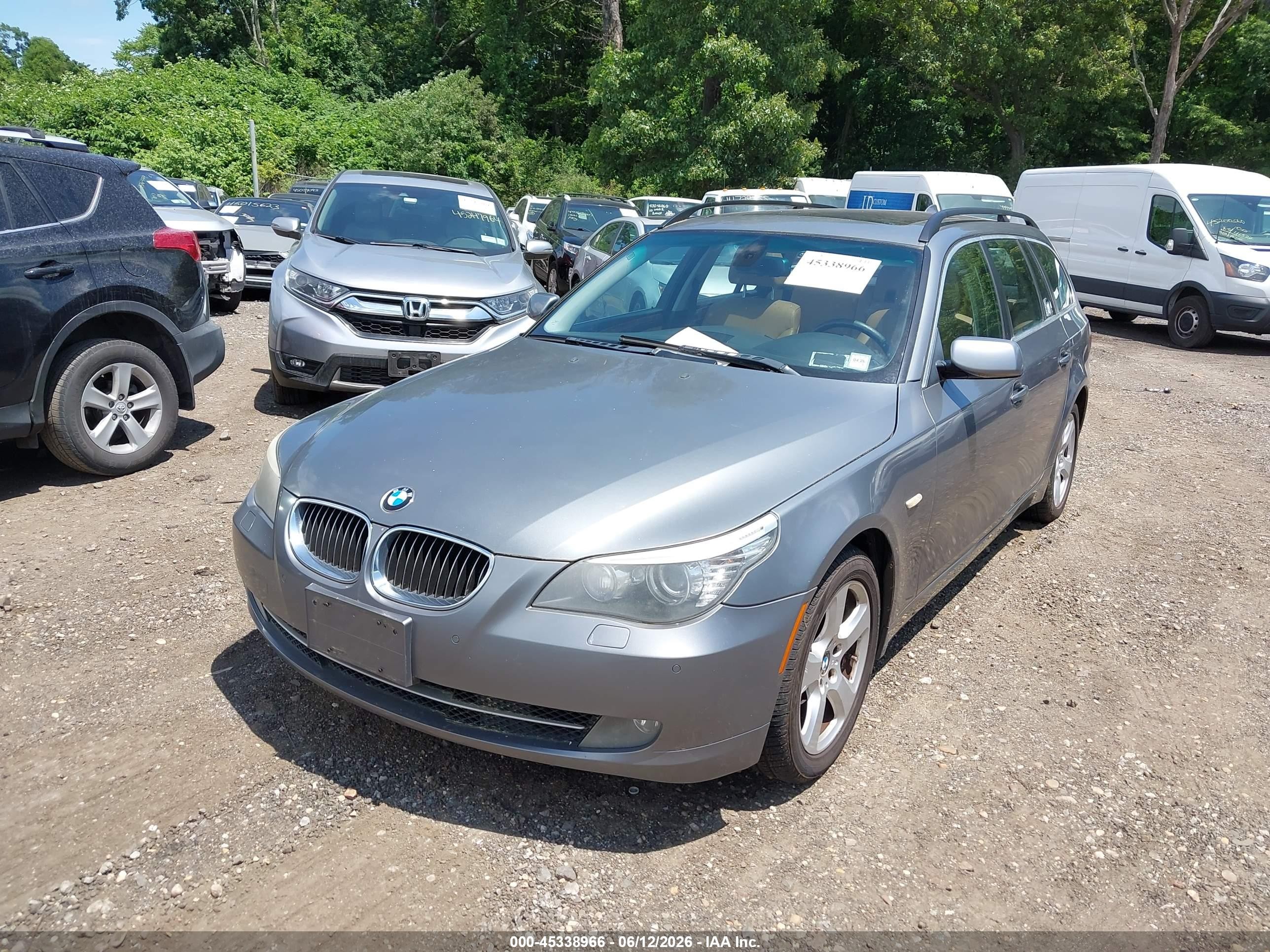 2008 Bmw 535xi   Gray vin: WBAPT735X8CX00332