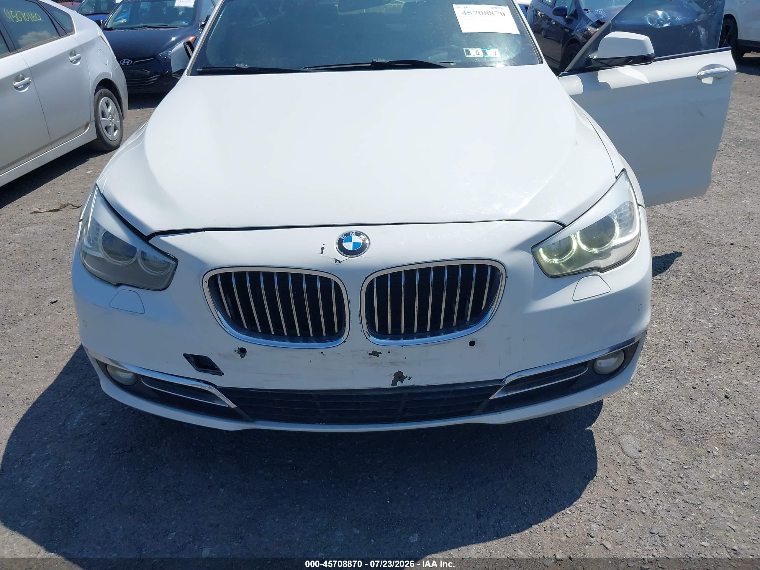 2013 Bmw 550i Gran Turismo   White vin: WBASN0C59DDW92739