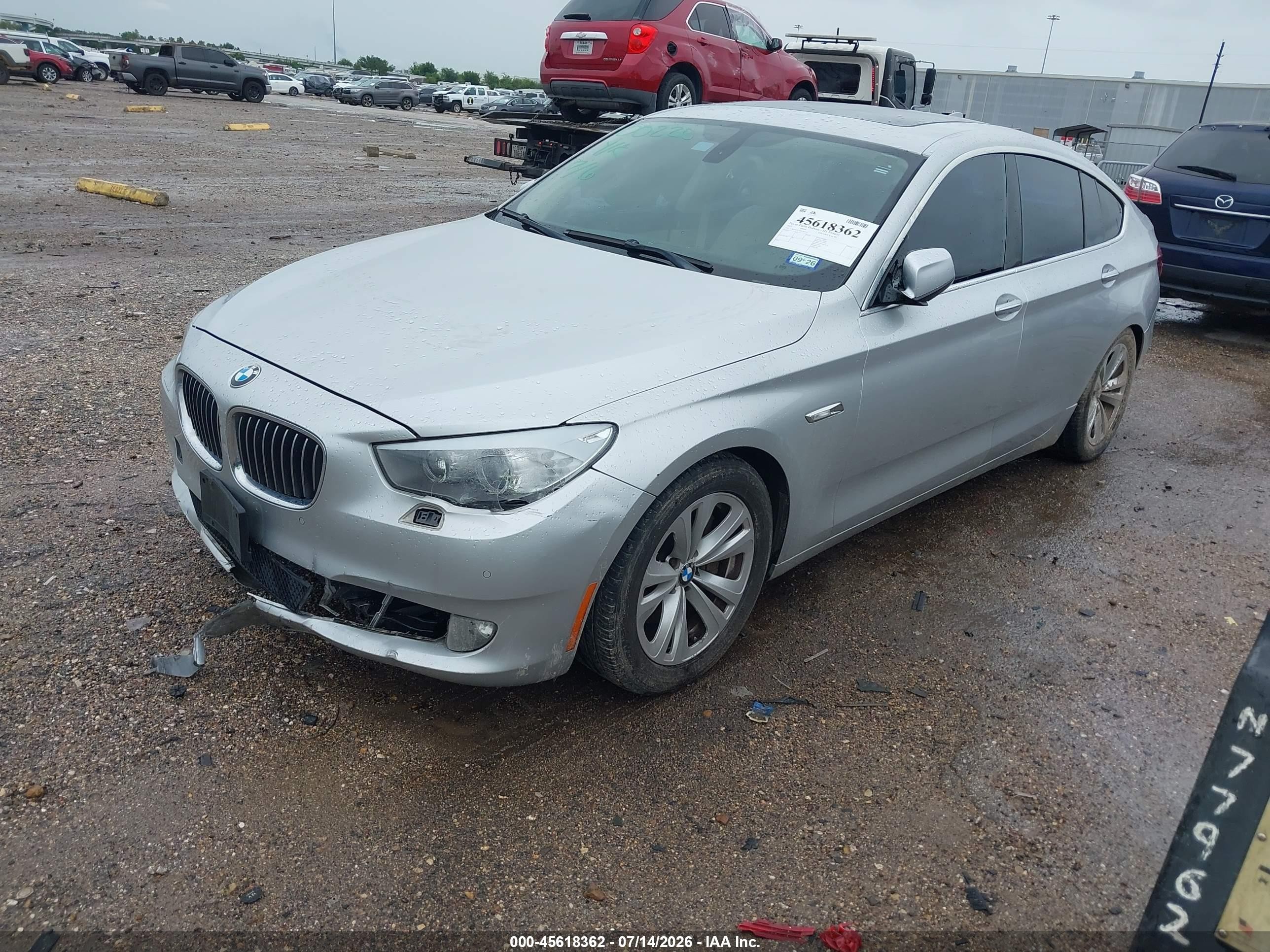 2012 Bmw 535i Gran Turismo   Silver vin: WBASN2C53CC202215
