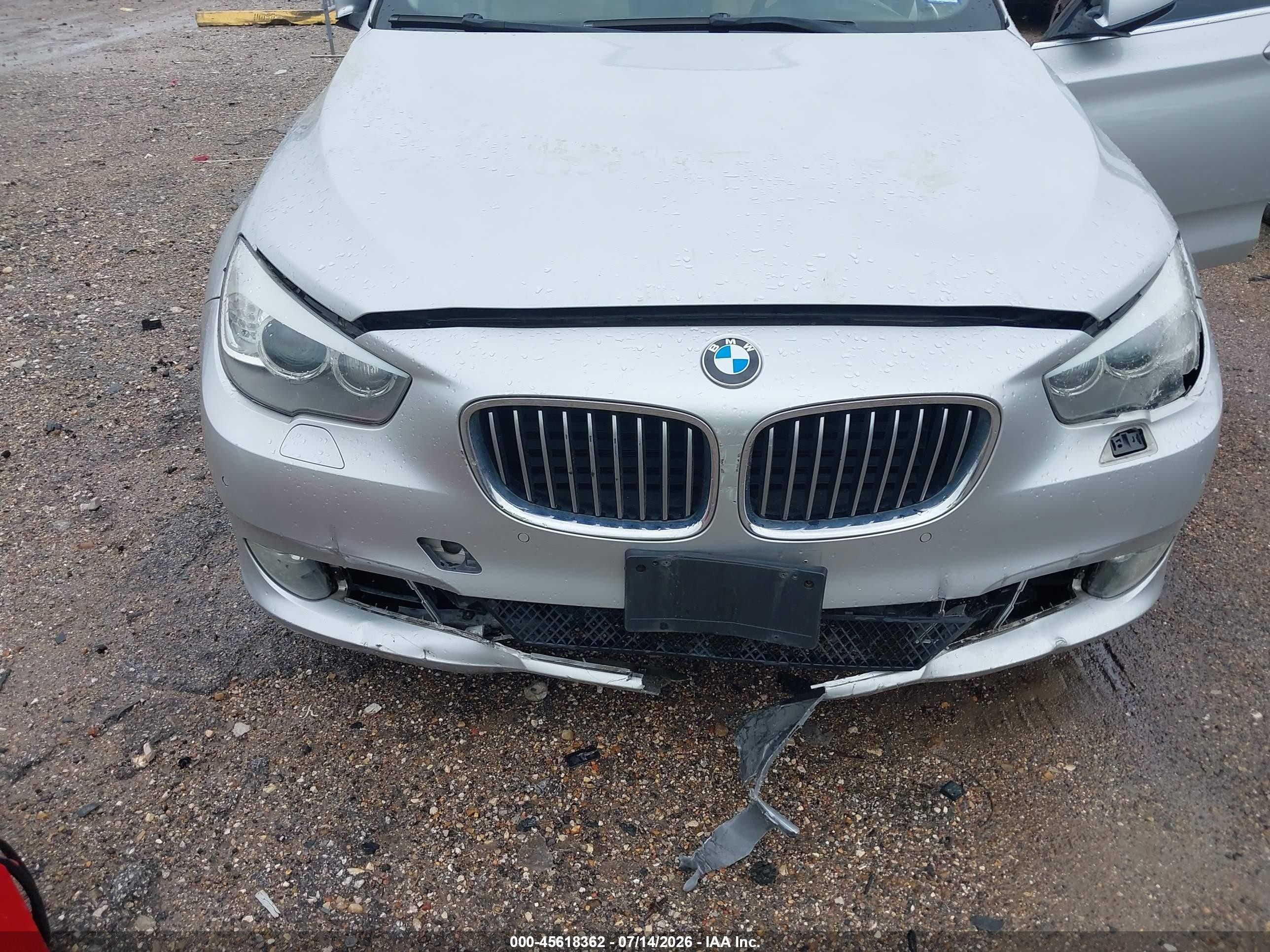 2012 Bmw 535i Gran Turismo   Silver vin: WBASN2C53CC202215