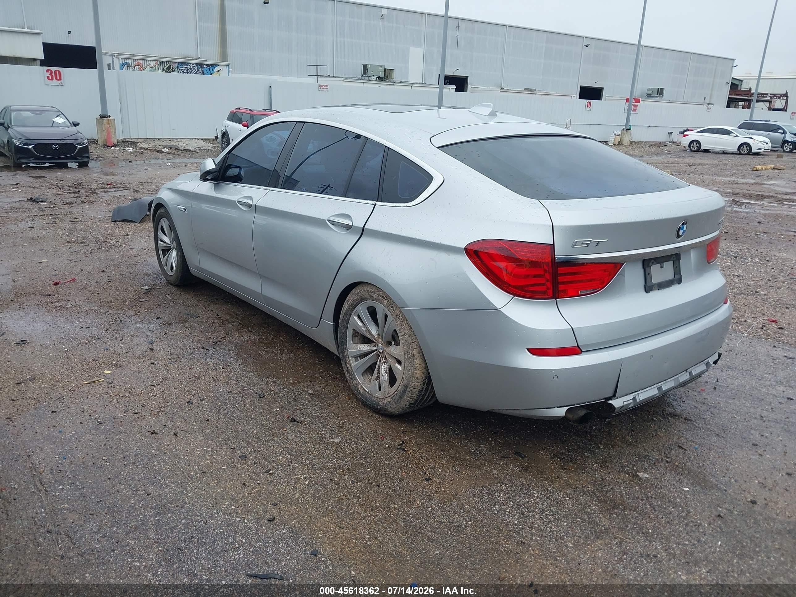 2012 Bmw 535i Gran Turismo   Silver vin: WBASN2C53CC202215