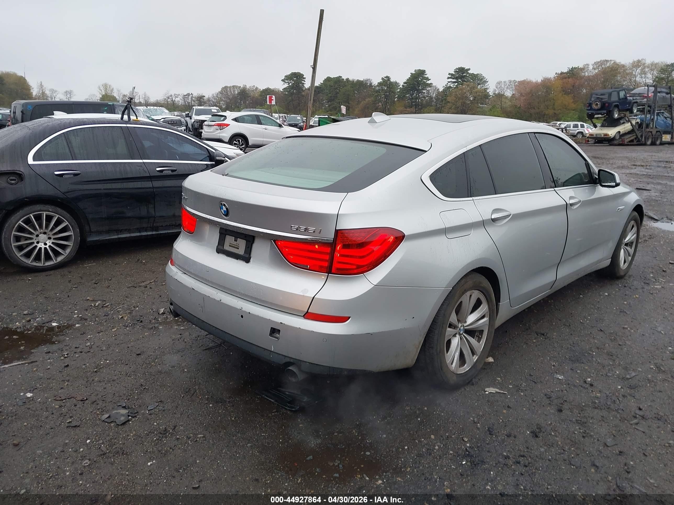 2011 Bmw 535i Gran Turismo   Silver vin: WBASN2C54BC201606