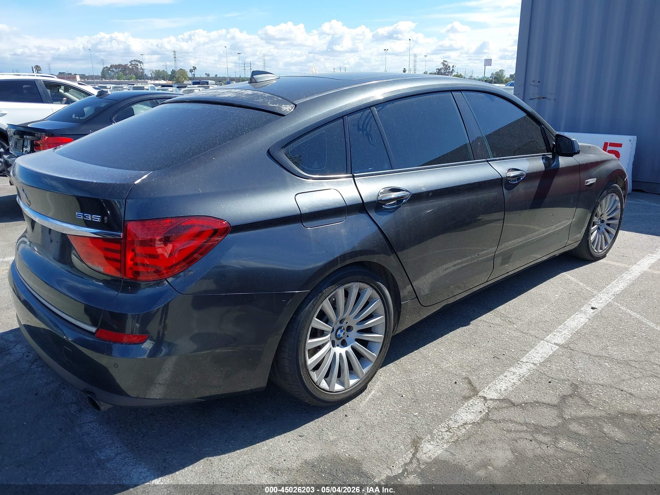 2010 Bmw 535i Gran Turismo   Black vin: WBASN2C58AC200926