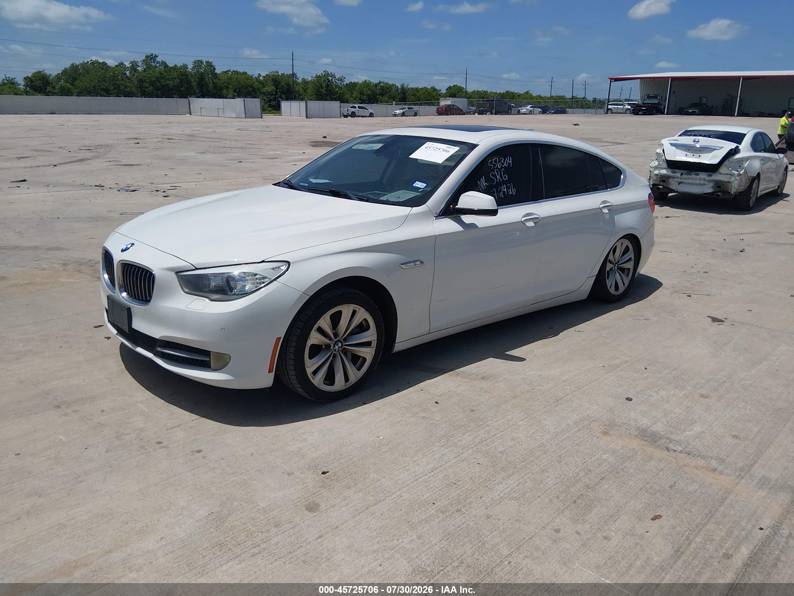 2010 Bmw 535i Gran Turismo Белый vin: WBASN2C59AC200255