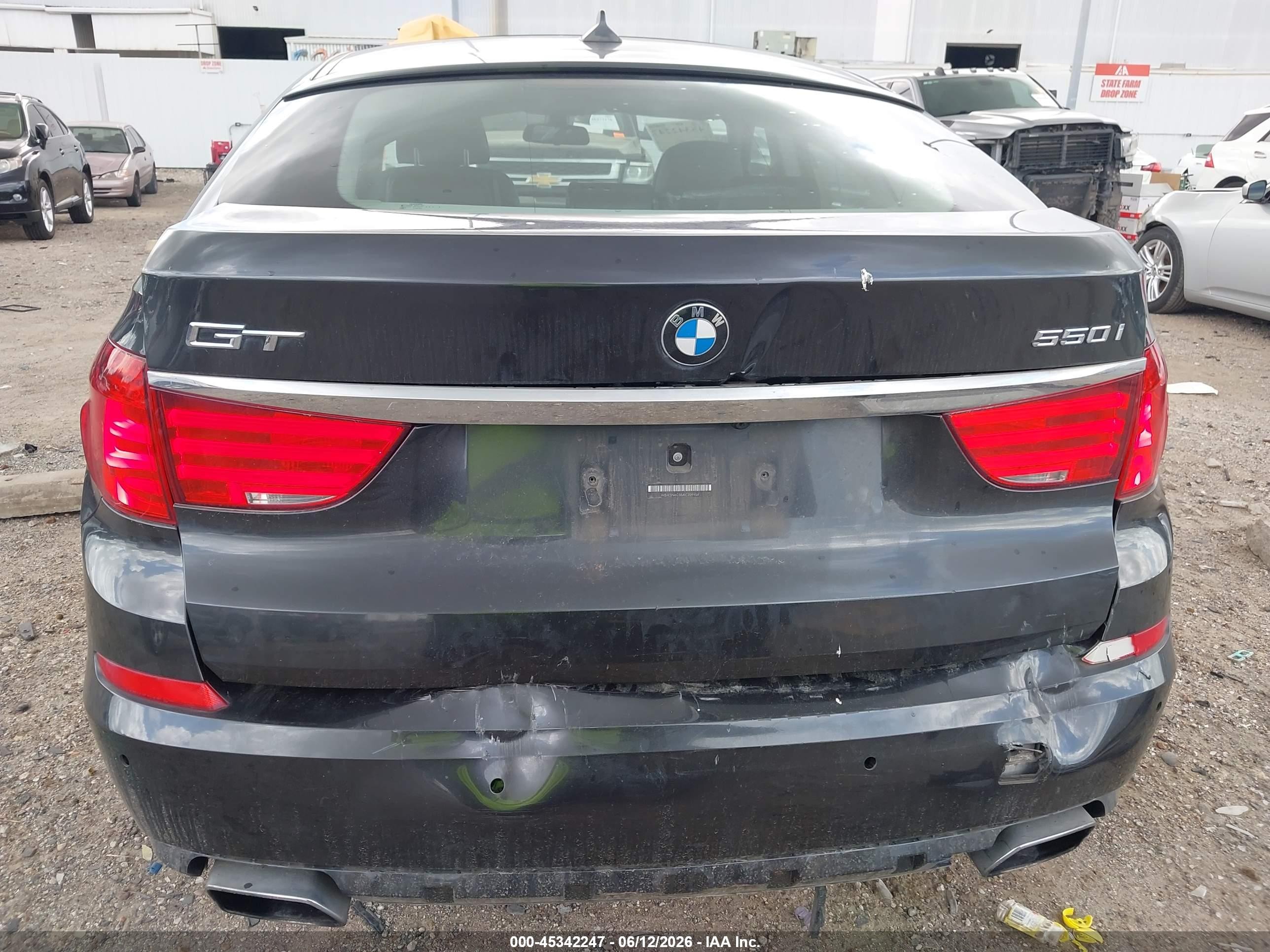 2010 Bmw 550i Gran Turismo   Черный vin: WBASN4C50AC209454