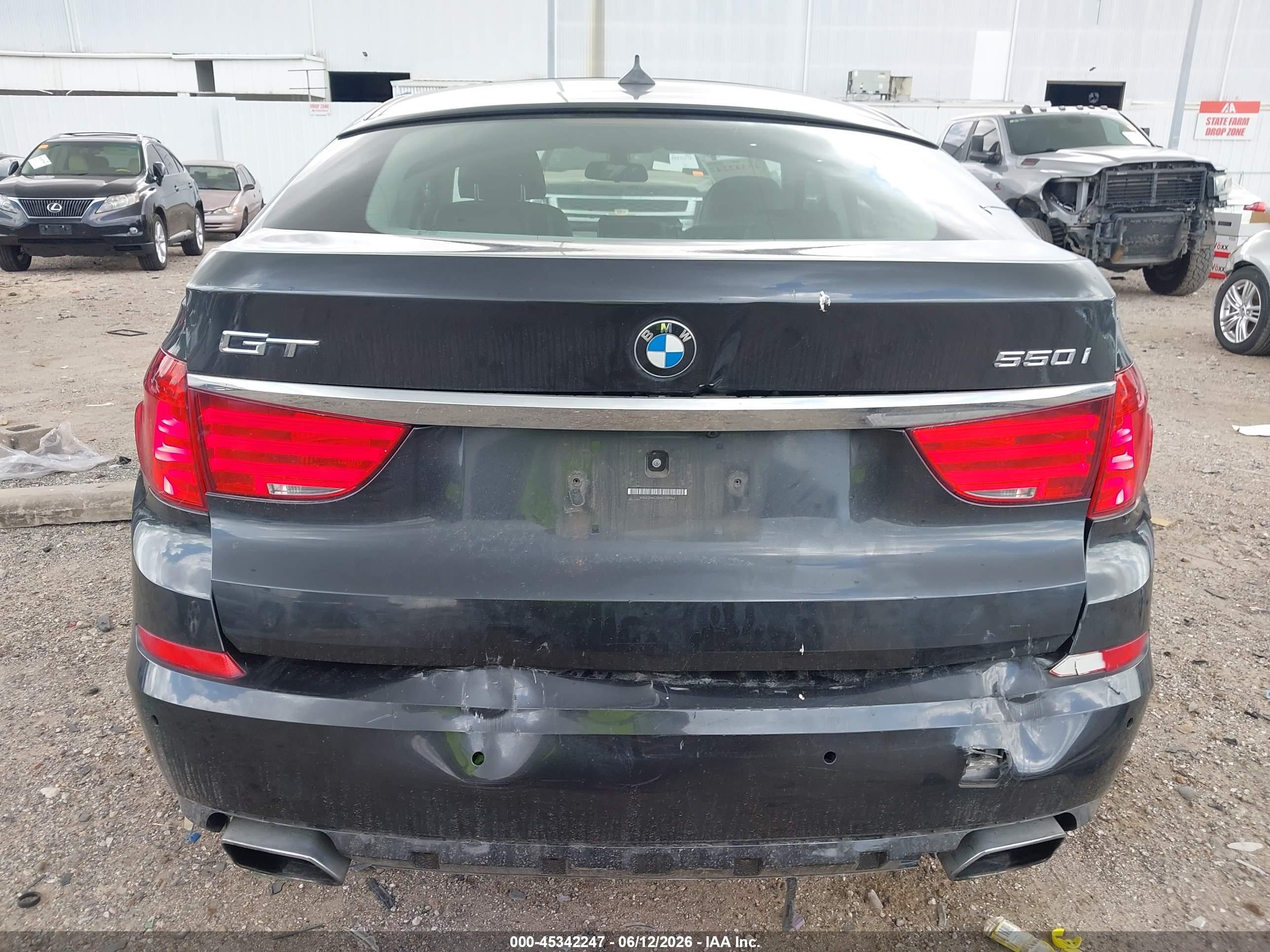 2010 Bmw 550i Gran Turismo   Черный vin: WBASN4C50AC209454