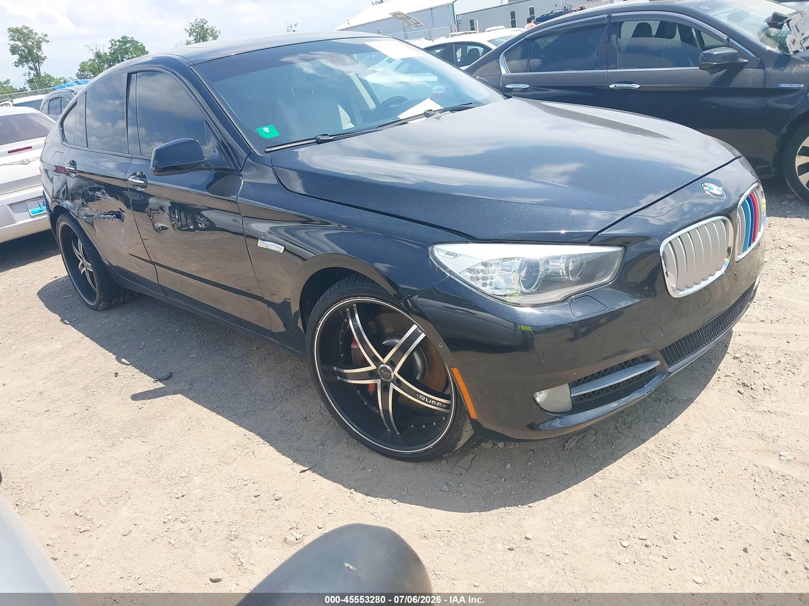 2010 Bmw 550i Gran Turismo   Черный vin: WBASN4C53AC209450